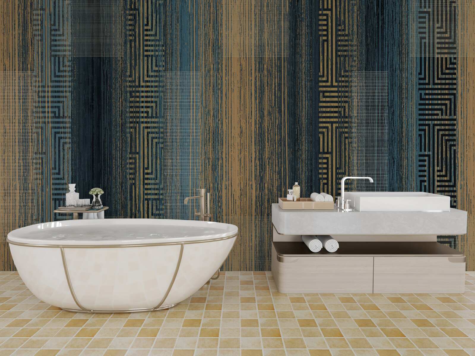 Fototapeta pionowe ciemne linie, które utraciły przejrzystość