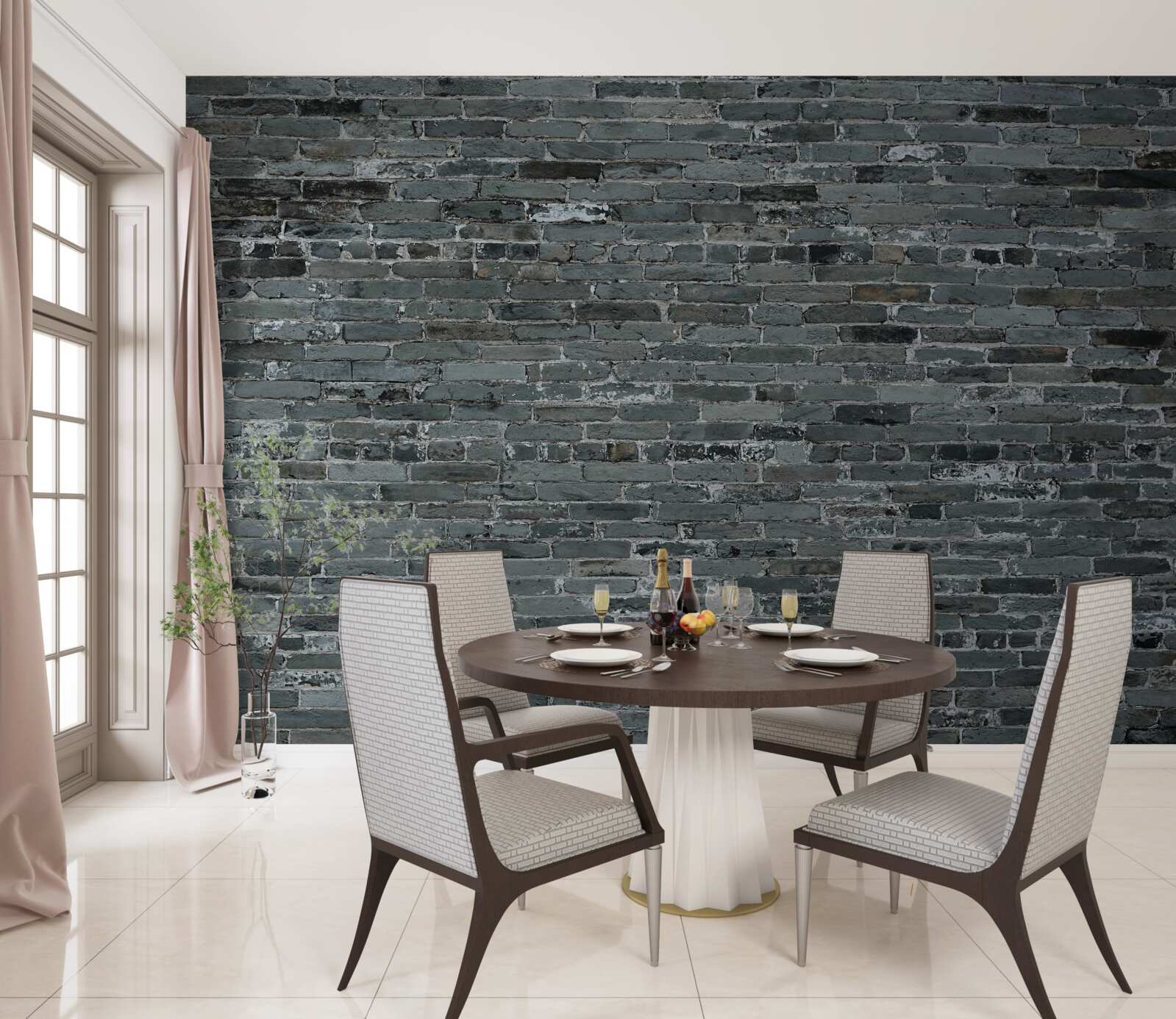 Fototapeta matowa, szara cegła