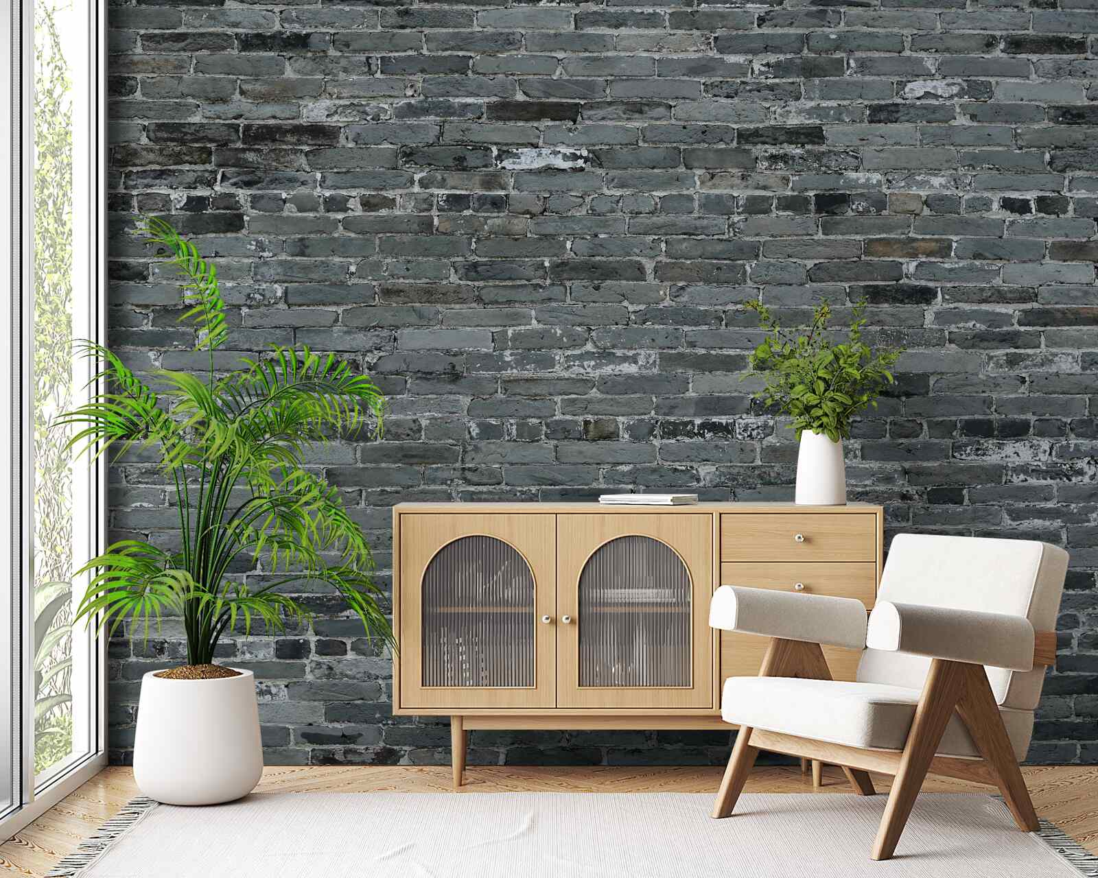 Fototapeta matowa, szara cegła