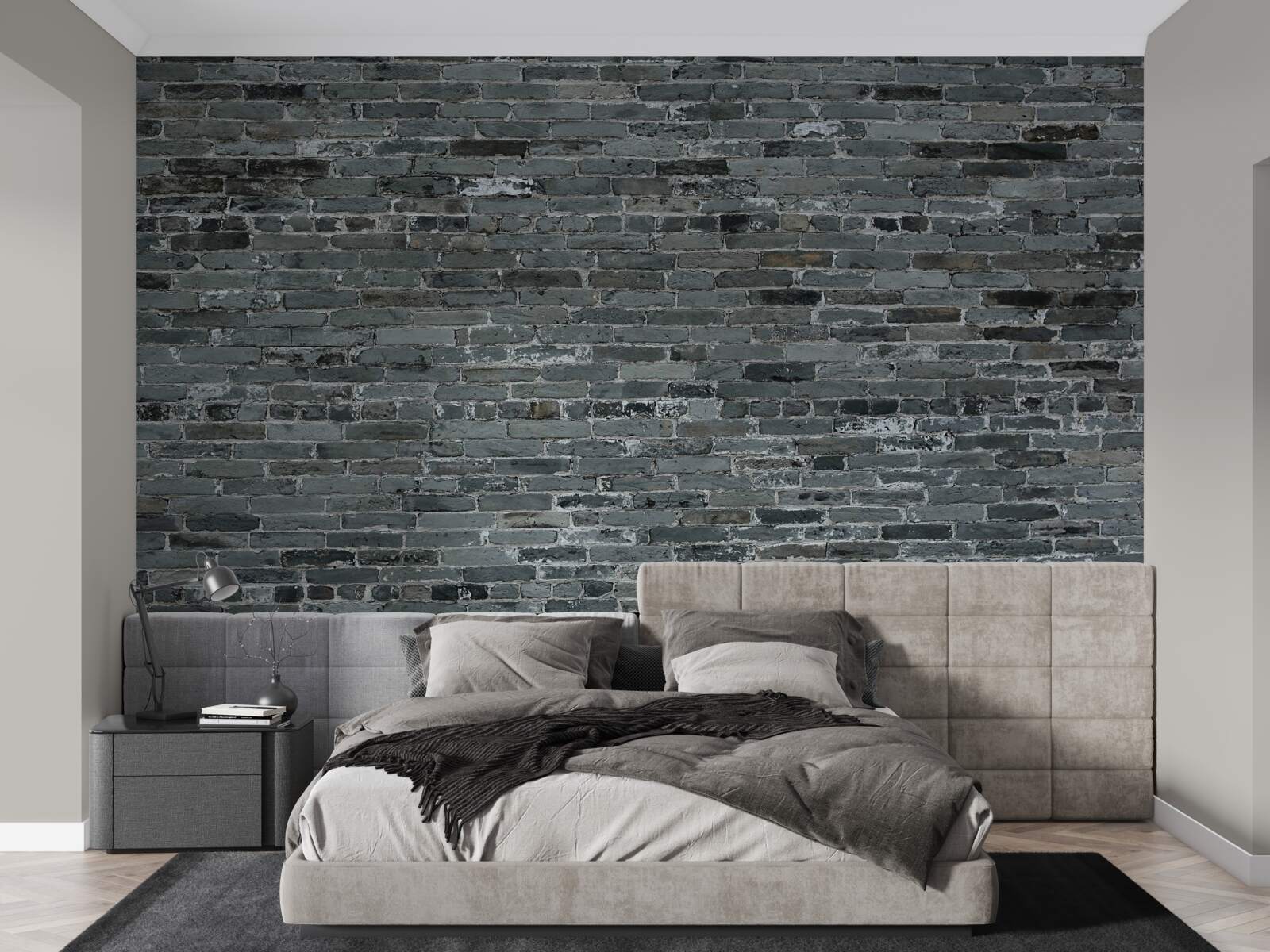 Fototapeta matowa, szara cegła