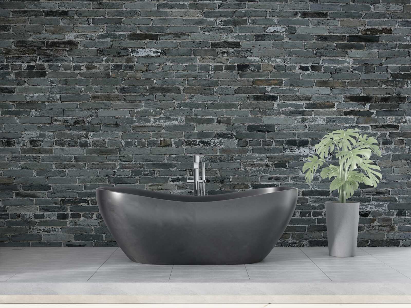 Fototapeta matowa, szara cegła