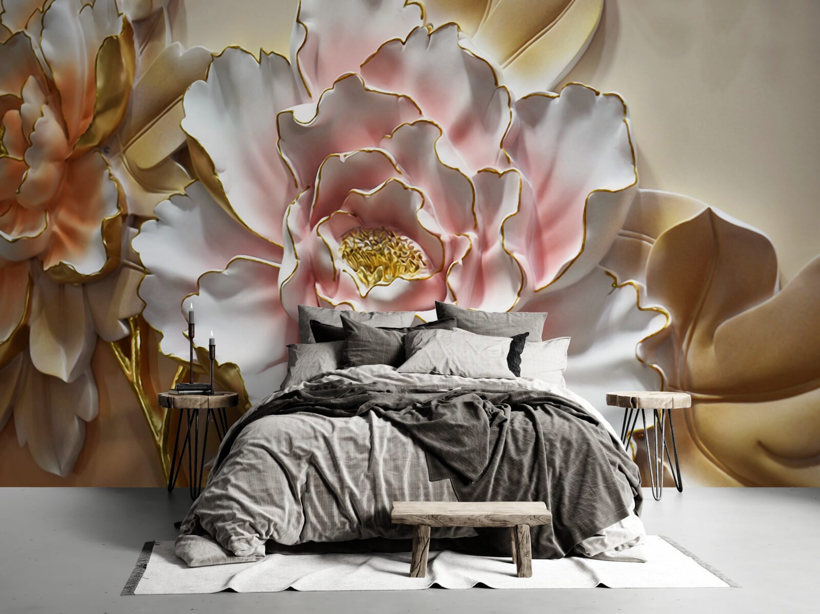 Fototapeta pączek lotosu otworzył się w całej okazałości