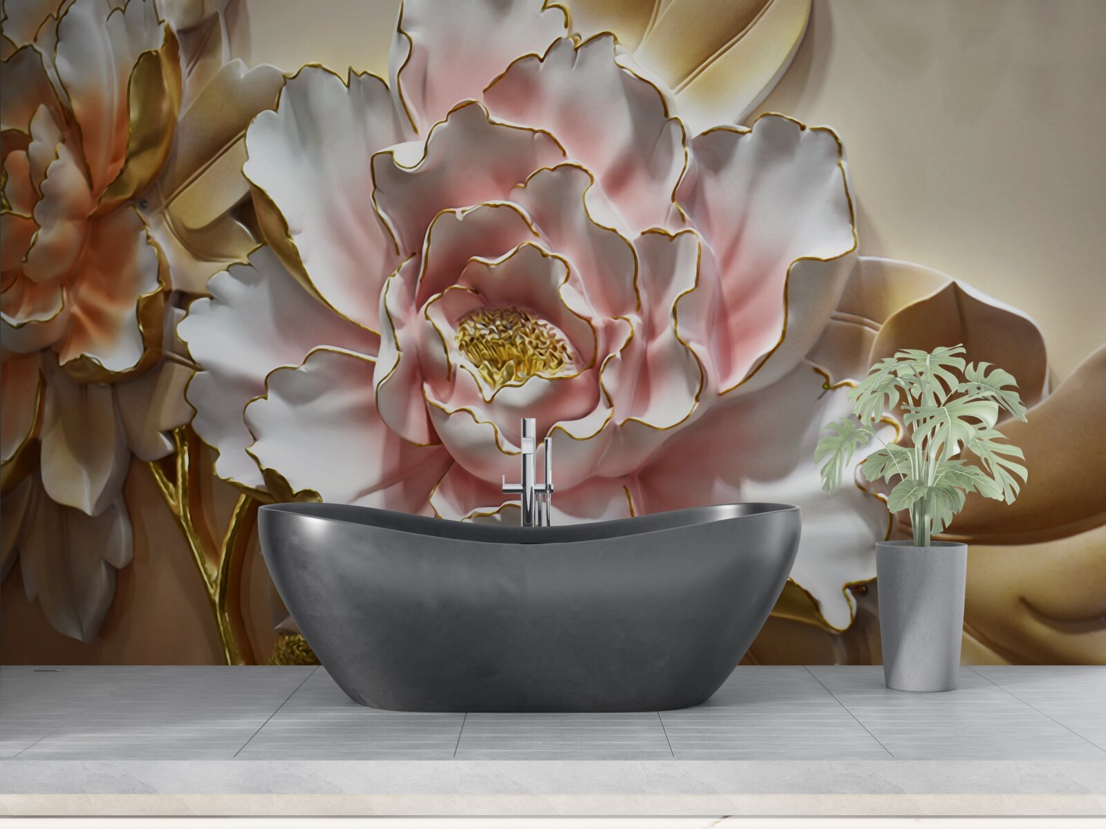 Fototapeta pączek lotosu otworzył się w całej okazałości