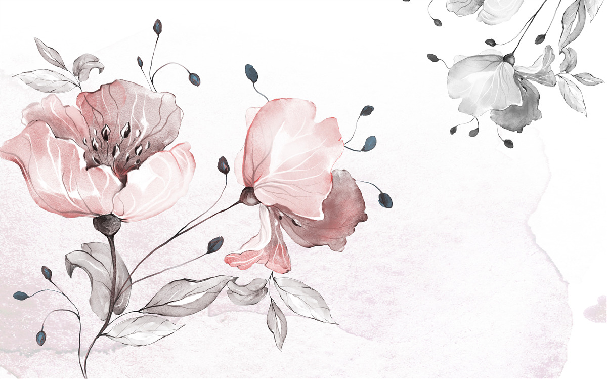 Fototapeta delikatne, pełne wdzięku kwiaty kołyszą się na wietrze