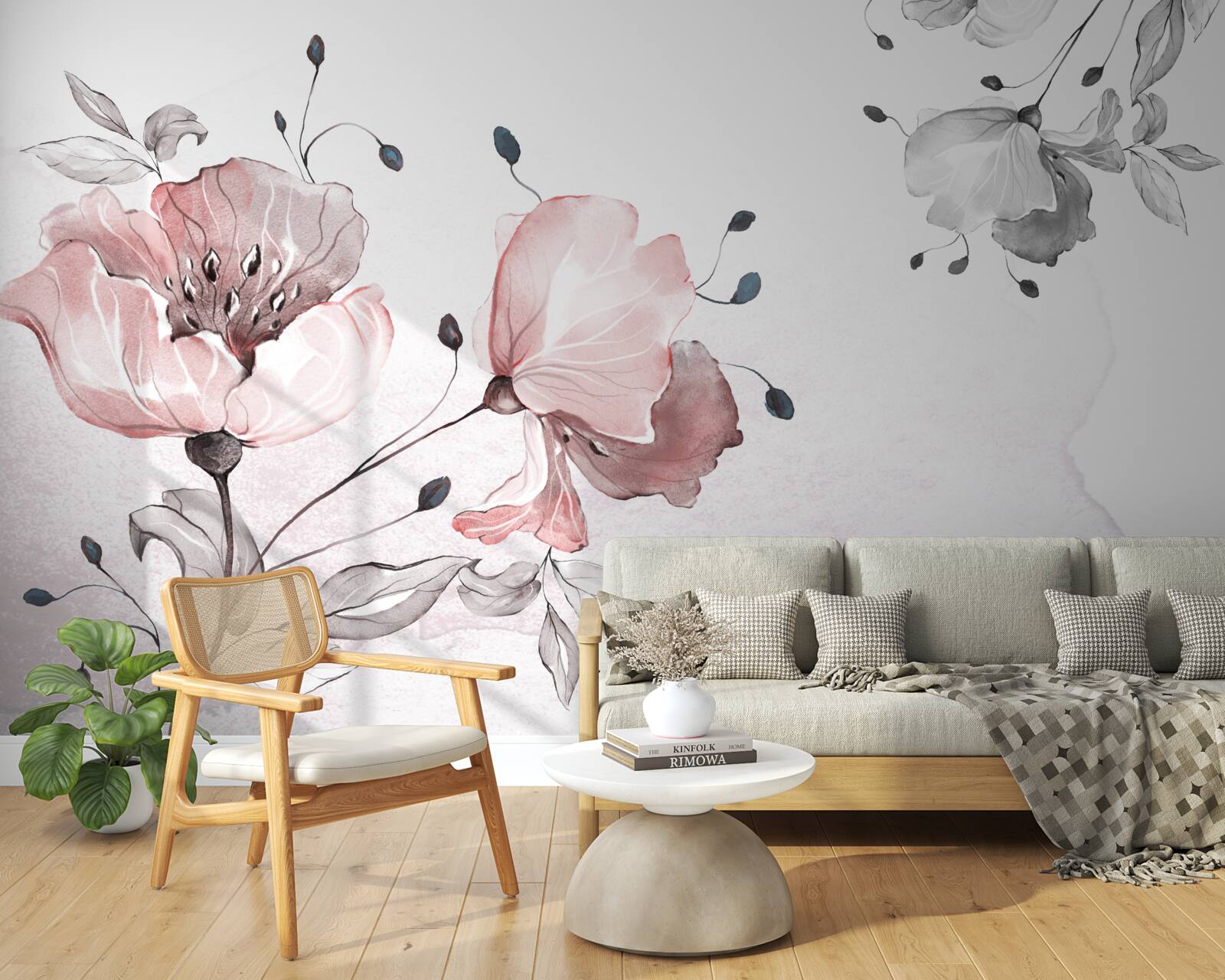 Fototapeta delikatne, pełne wdzięku kwiaty kołyszą się na wietrze