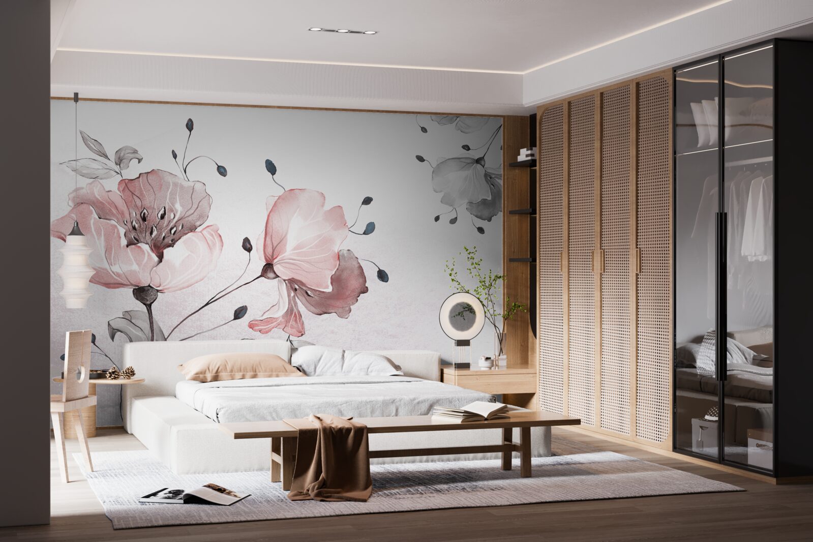 Fototapeta delikatne, pełne wdzięku kwiaty kołyszą się na wietrze