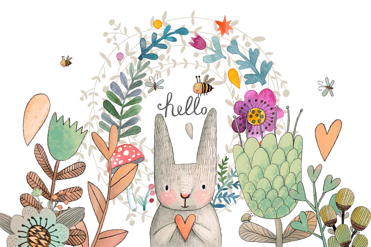 Fototapeta przedstawione rośliny i zwierzęta