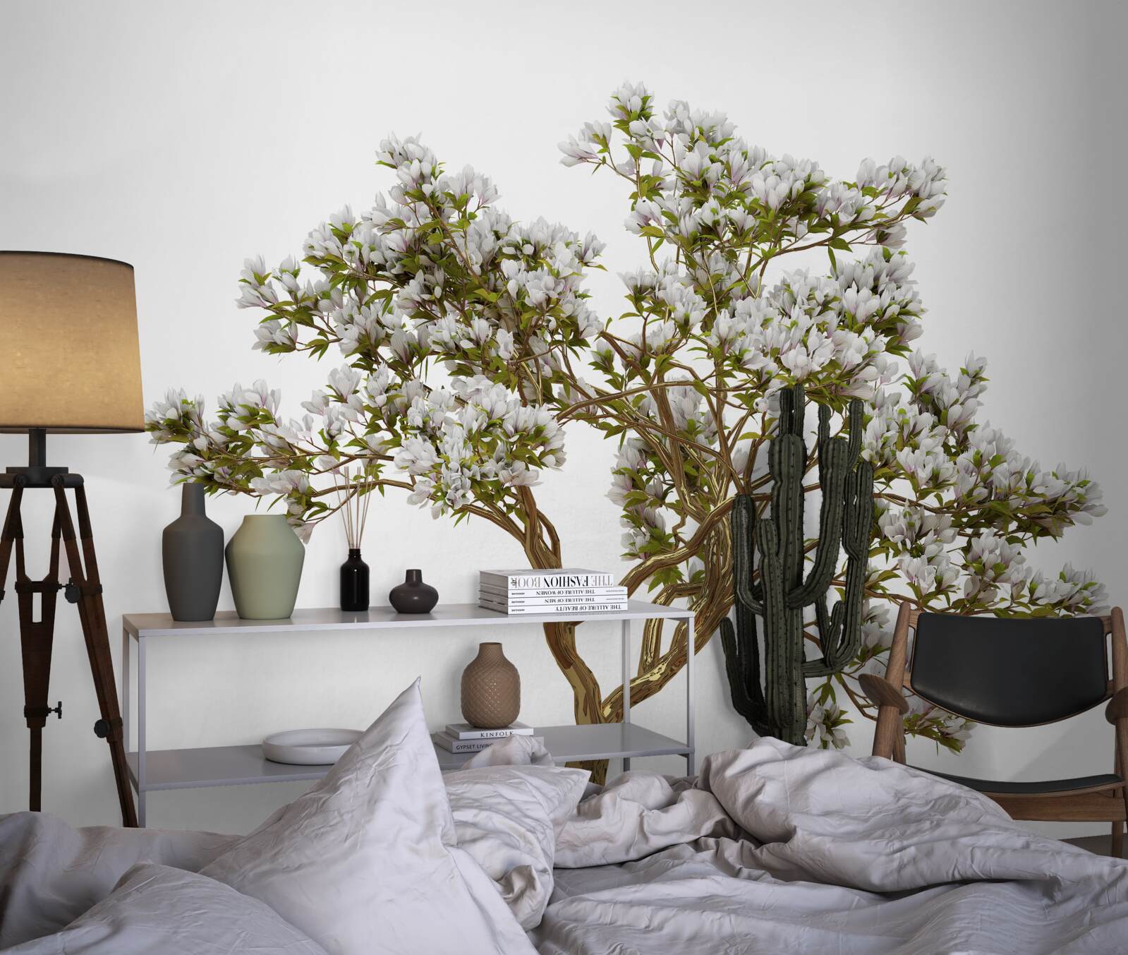 Fototapeta samotne bonsai ma pełne wdzięku piękno