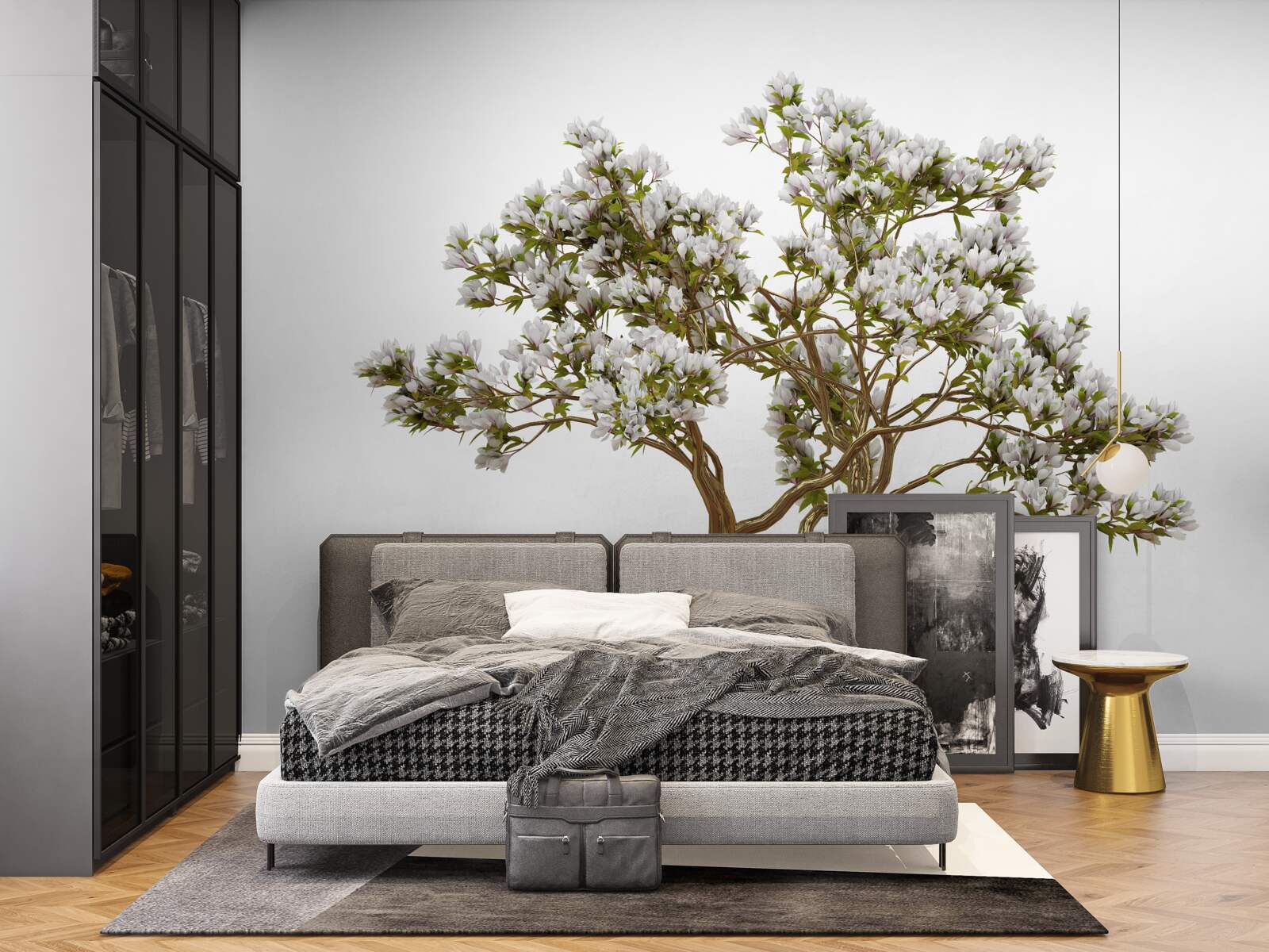 Fototapeta samotne bonsai ma pełne wdzięku piękno