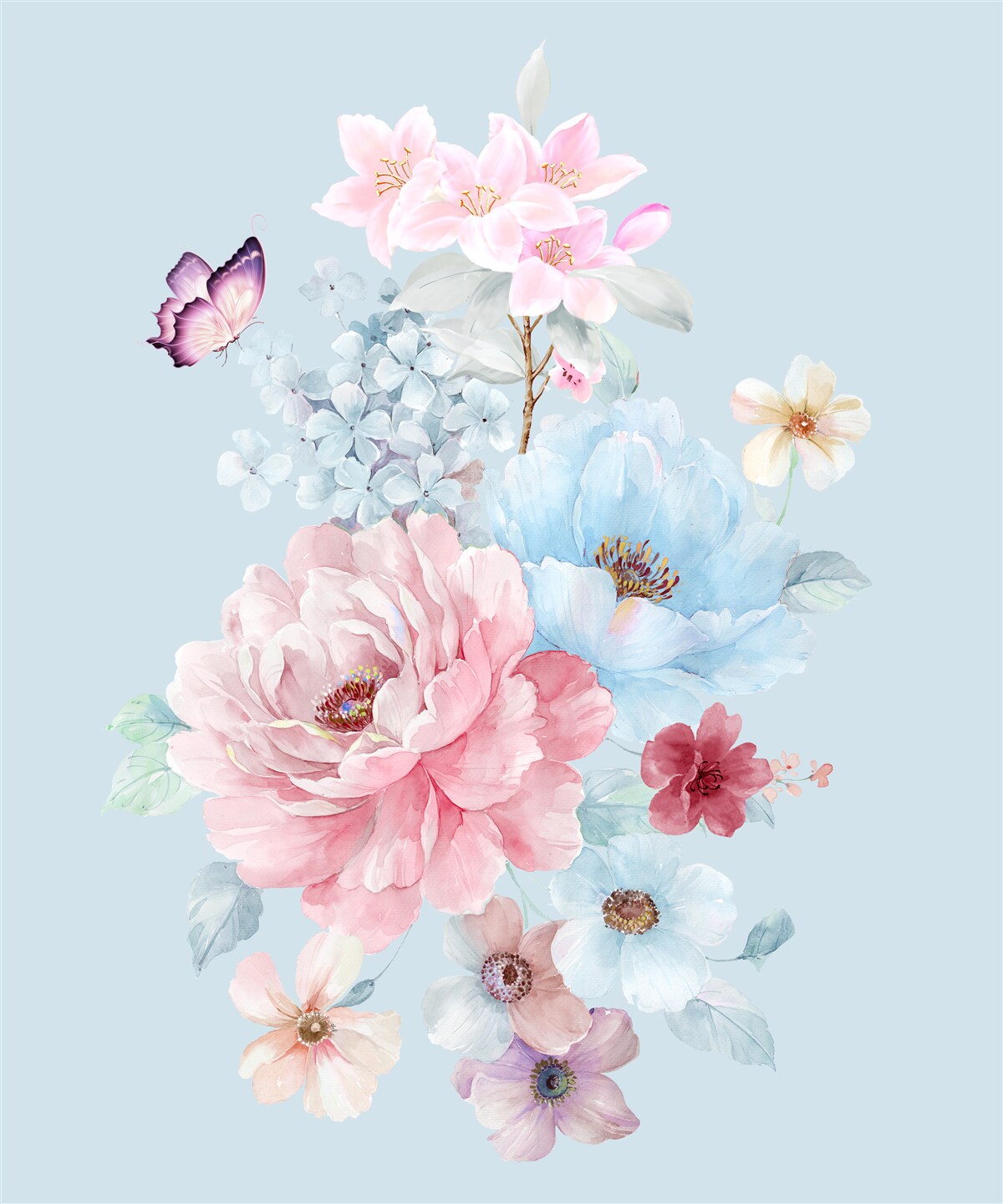 Fototapeta uroczy wianek z letnich kwiatów