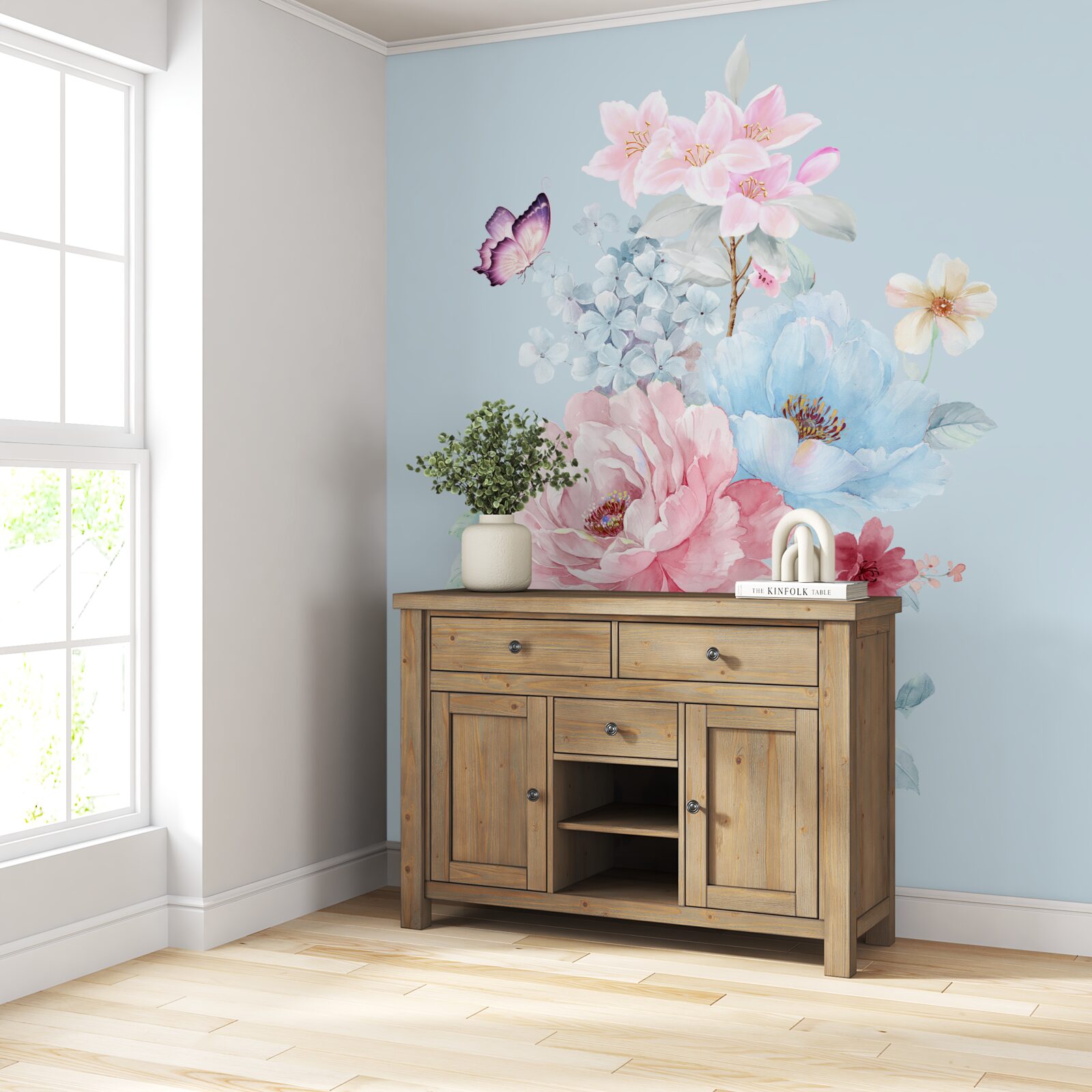 Fototapeta uroczy wianek z letnich kwiatów