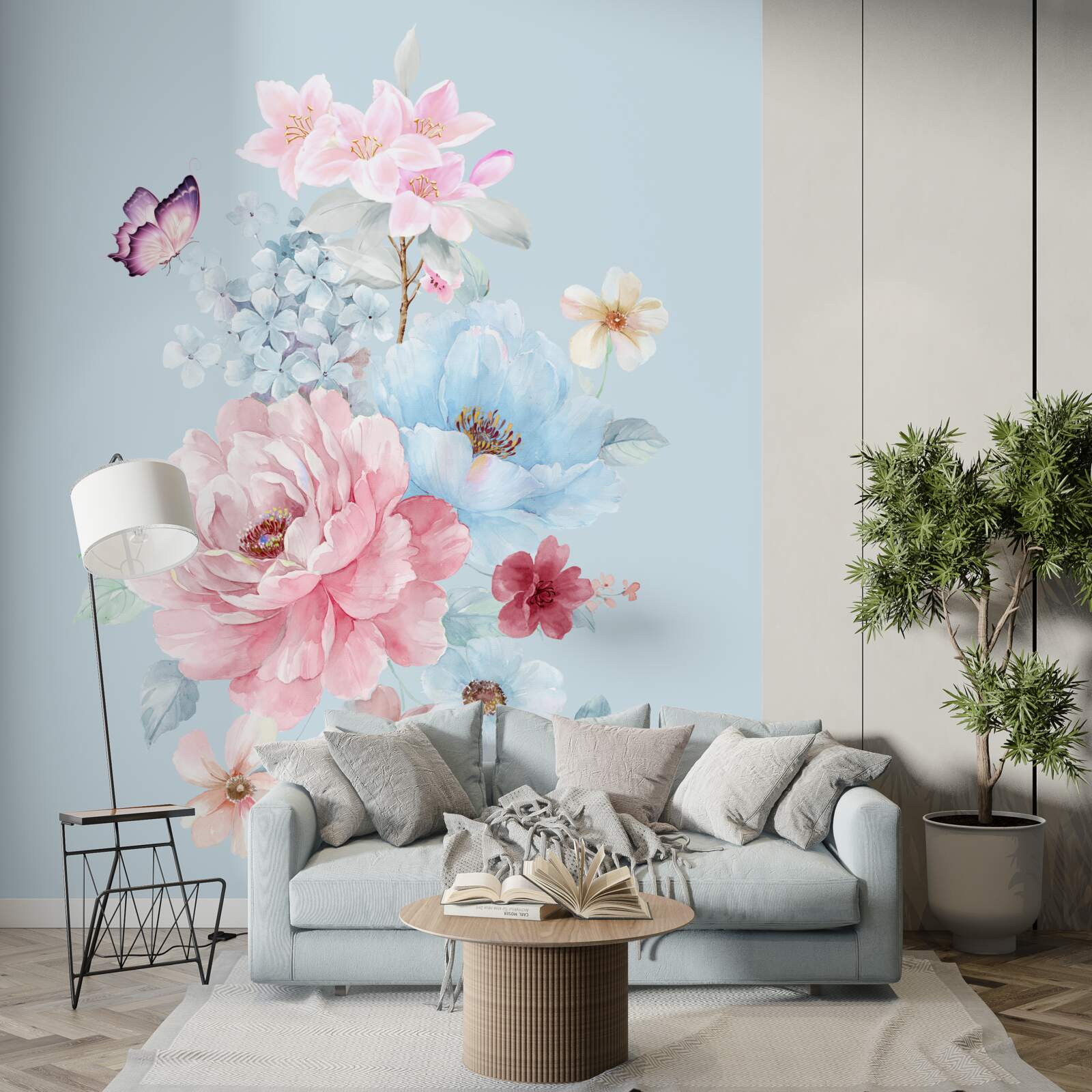 Fototapeta uroczy wianek z letnich kwiatów