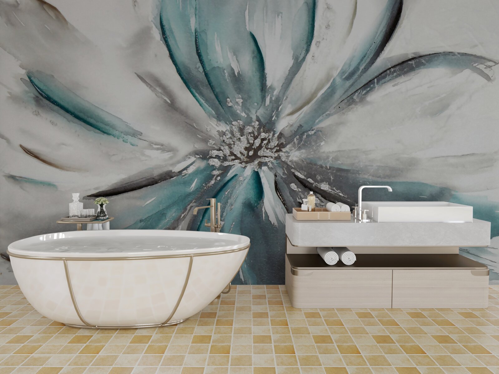 Fototapeta delikatne płatki otwartego pąka