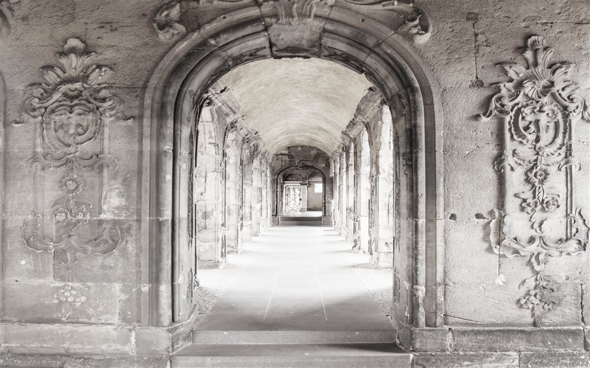 Fototapeta niekończące się gładkie łukowe formacje kamienne