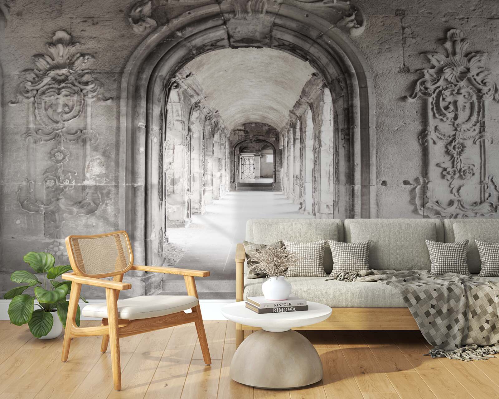 Fototapeta niekończące się gładkie łukowe formacje kamienne