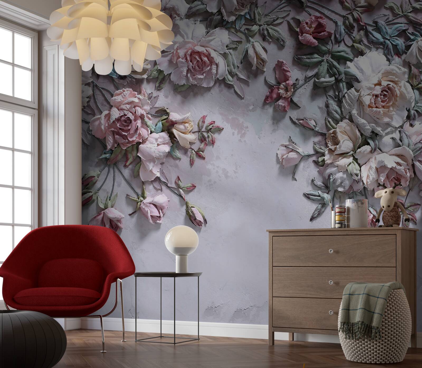 Fototapeta kwiaty rozwijające się w mglisty świt