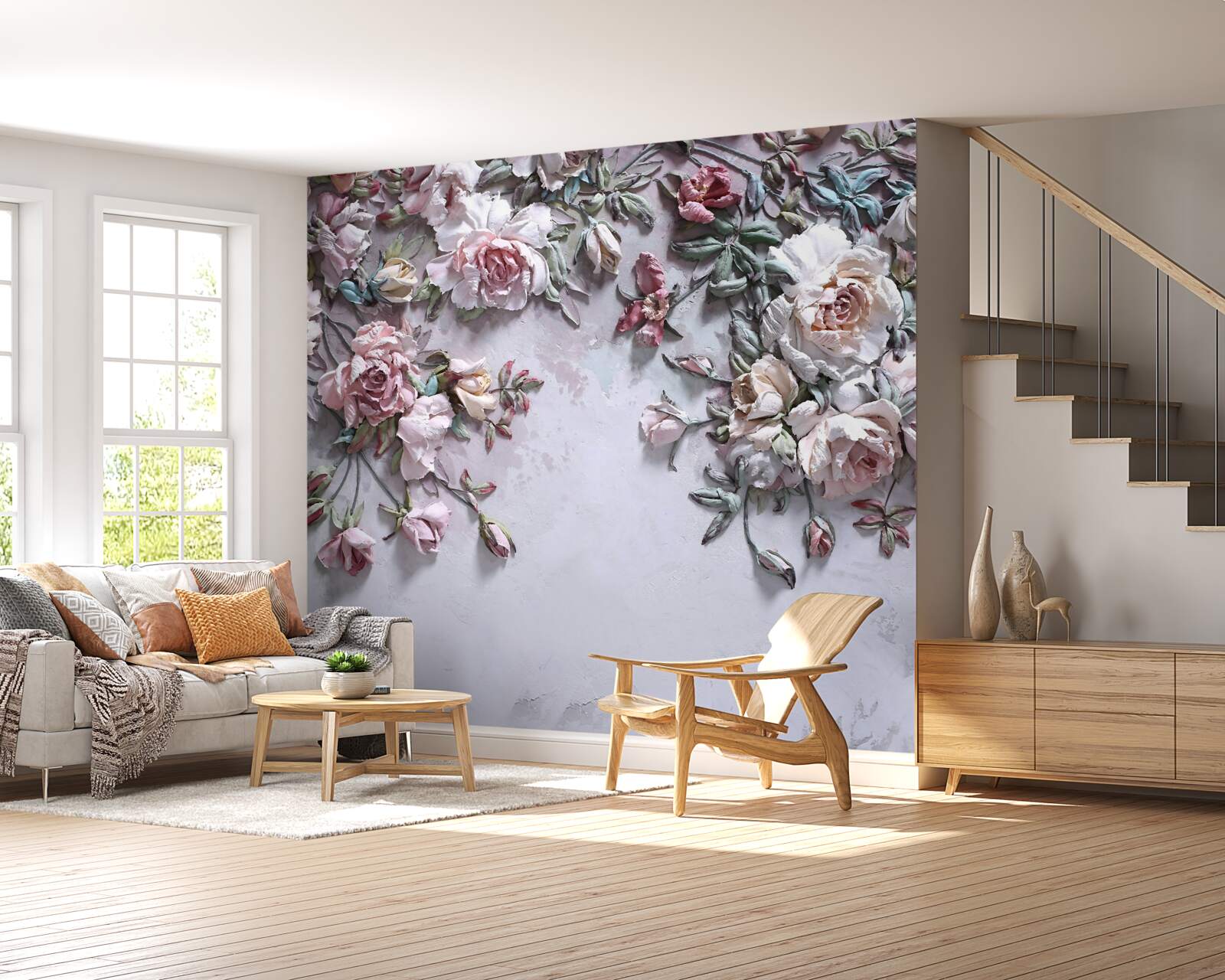 Fototapeta kwiaty rozwijające się w mglisty świt