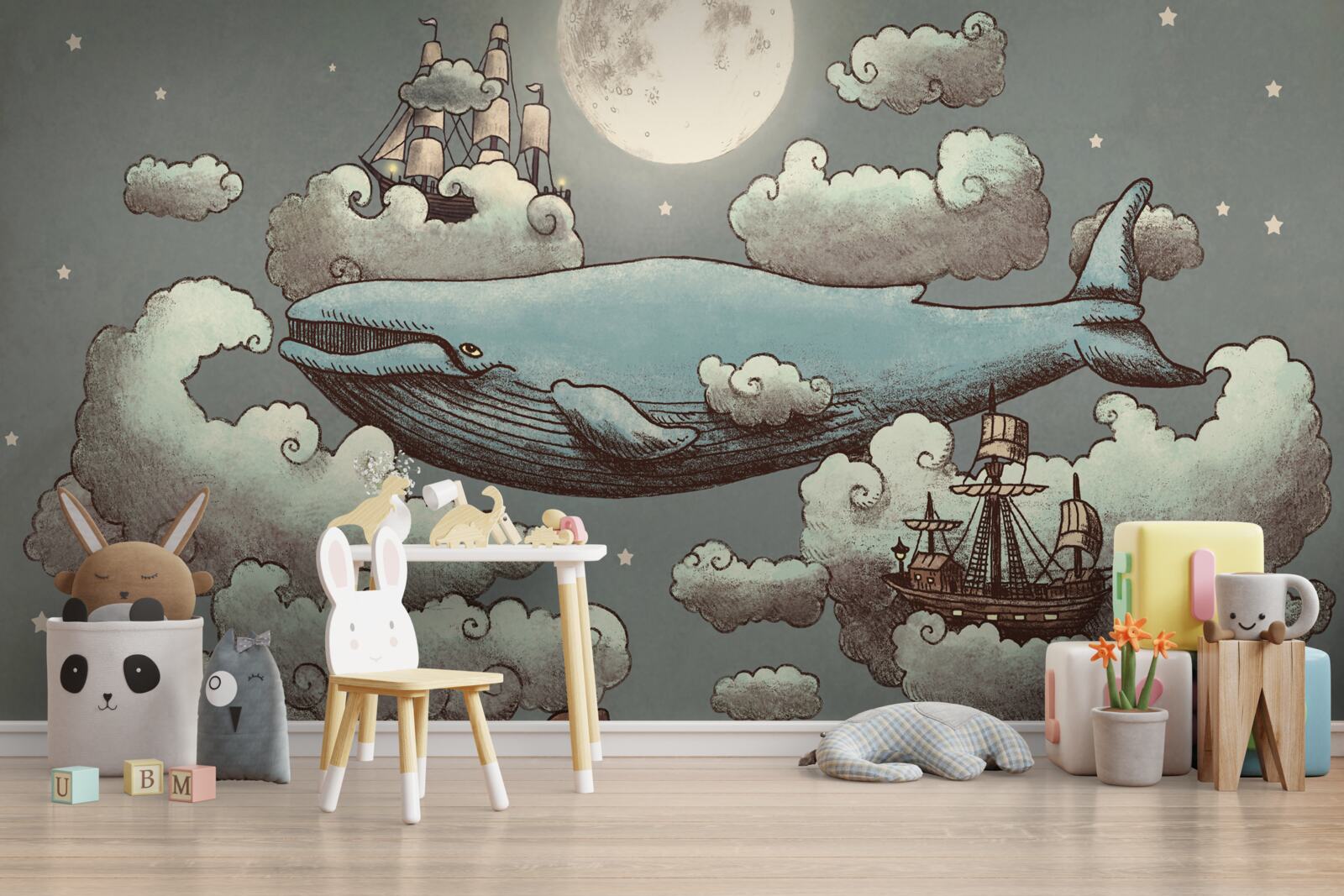 Fototapeta ogromny kaszalot wśród chmur