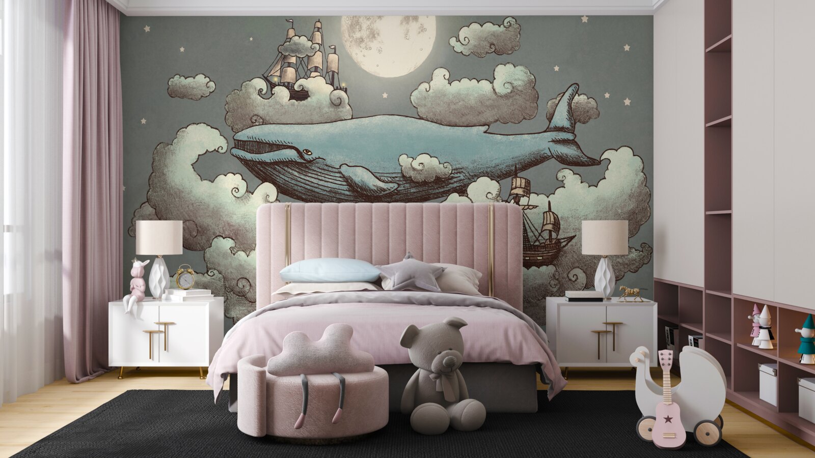 Fototapeta ogromny kaszalot wśród chmur