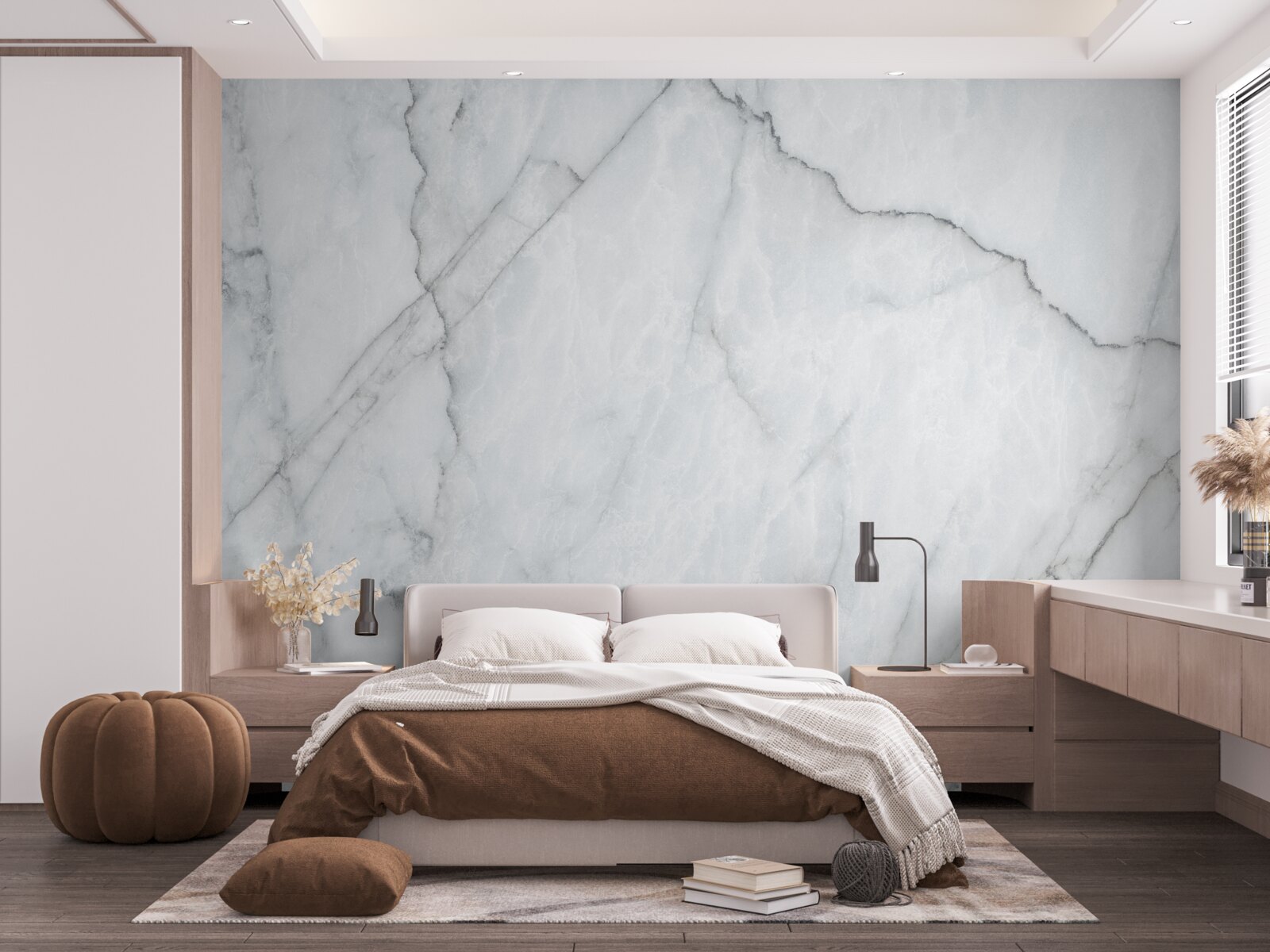 Fototapeta szary marmur z czarnymi wstawkami