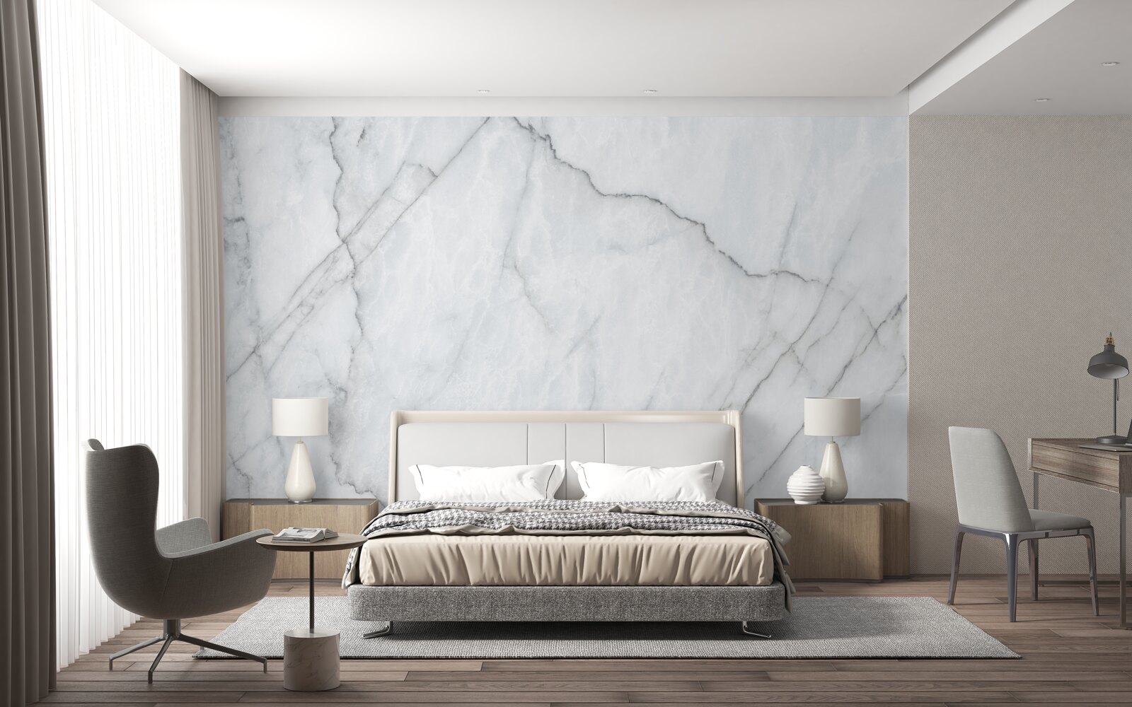 Fototapeta szary marmur z czarnymi wstawkami