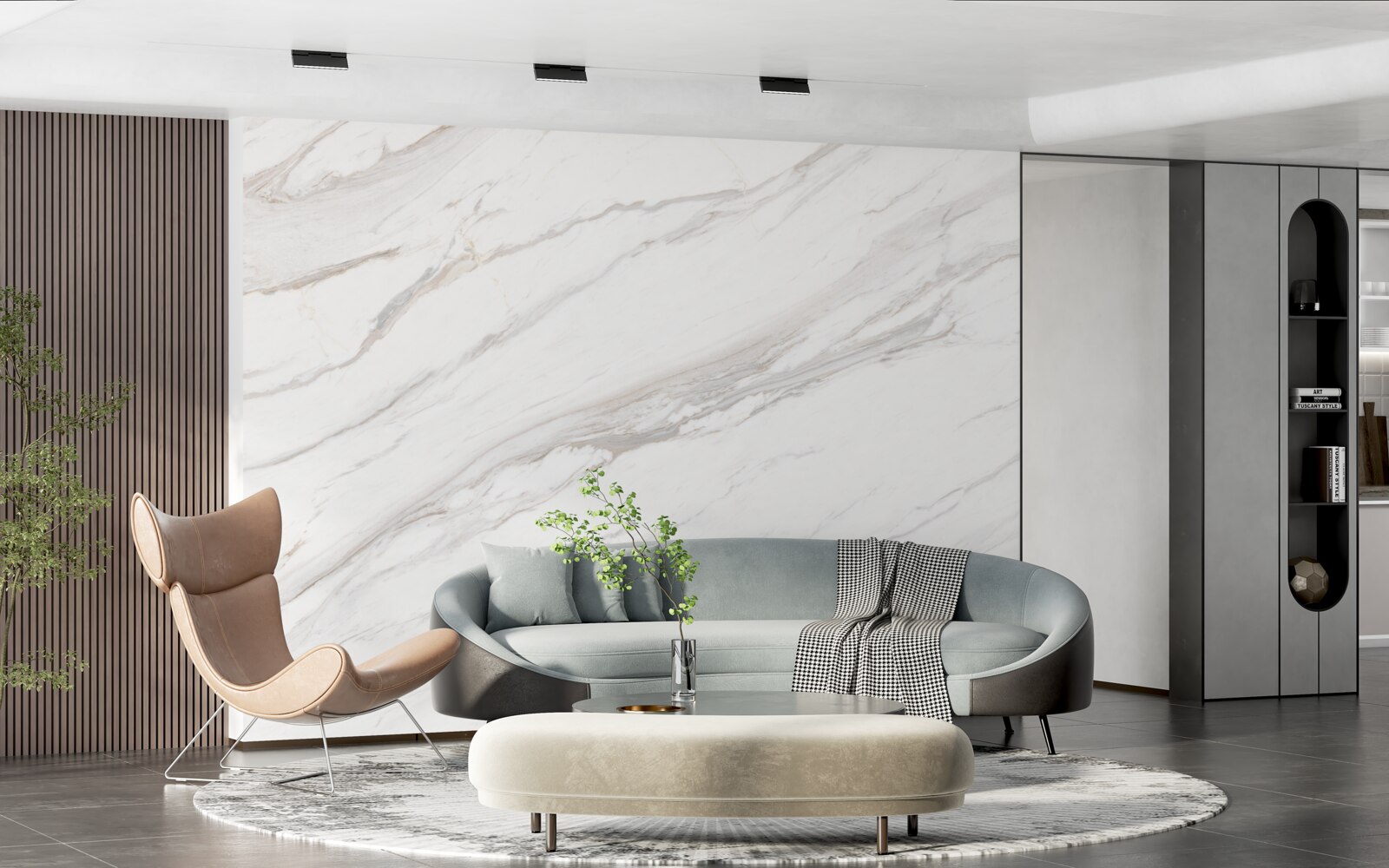 Fototapeta marmur o delikatnym jasnozłotym odcieniu