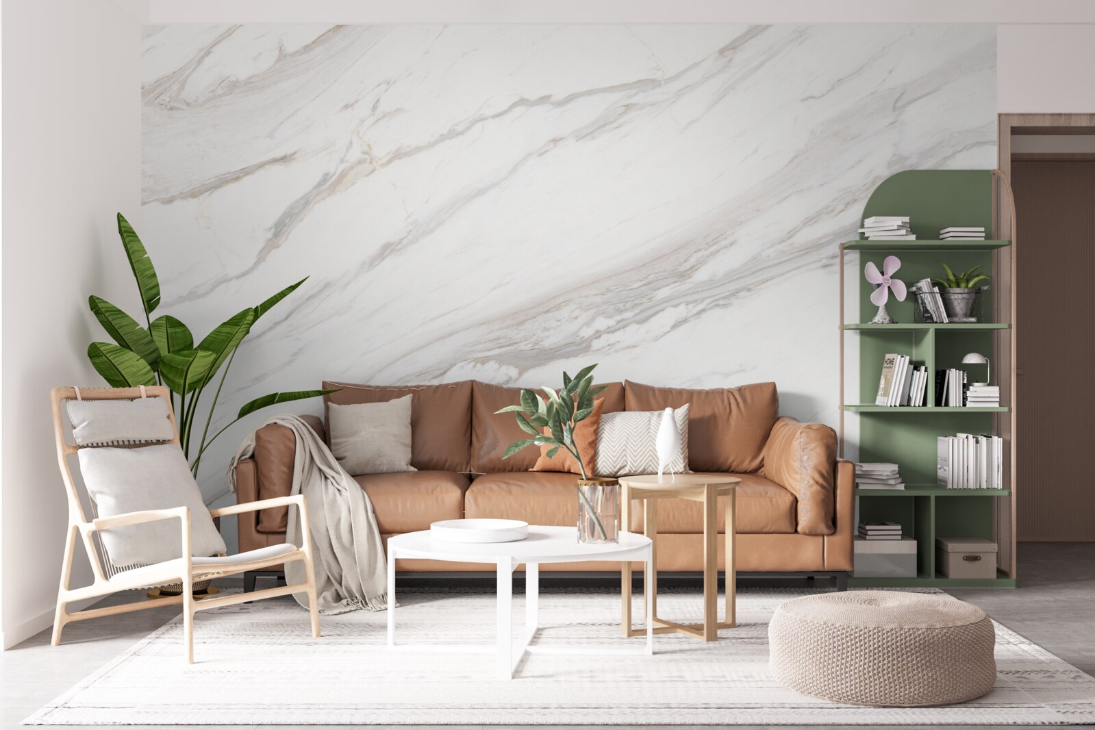 Fototapeta marmur o delikatnym jasnozłotym odcieniu