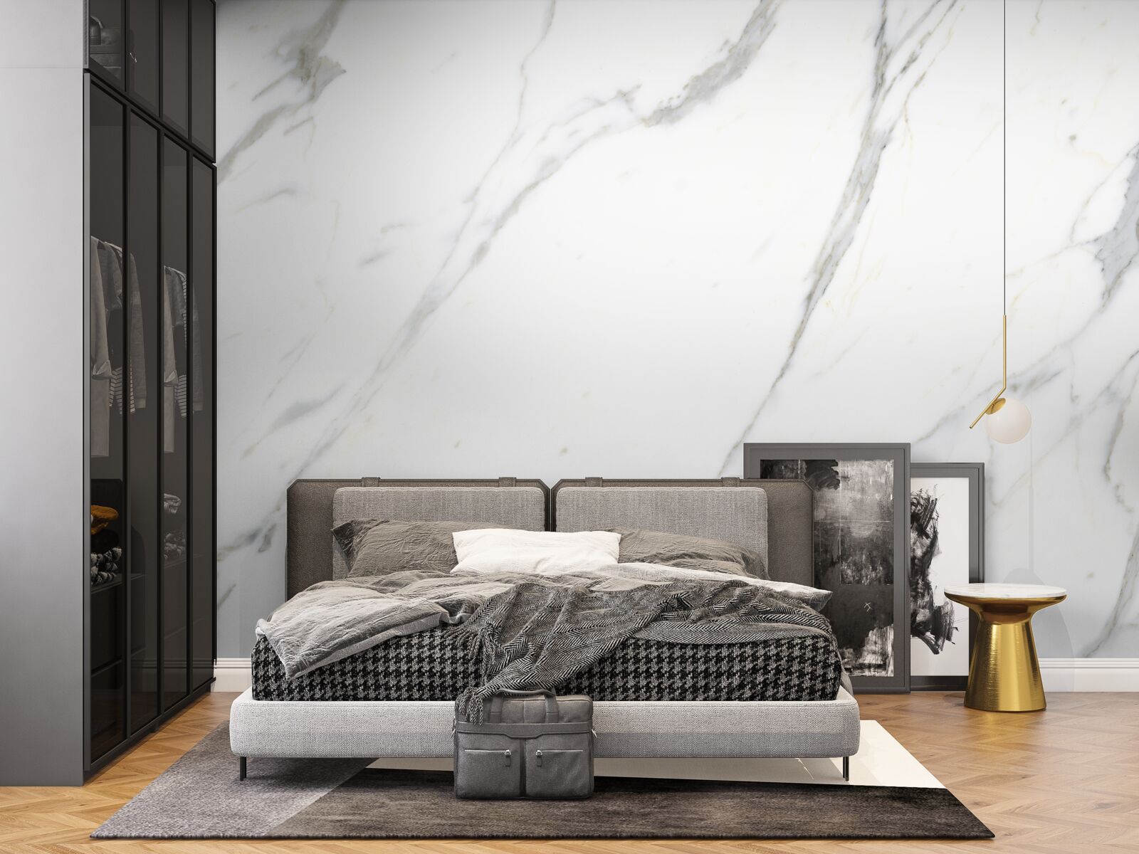 Fototapeta Śnieżnobiały marmur i wdzięcznie zakrzywione kontury