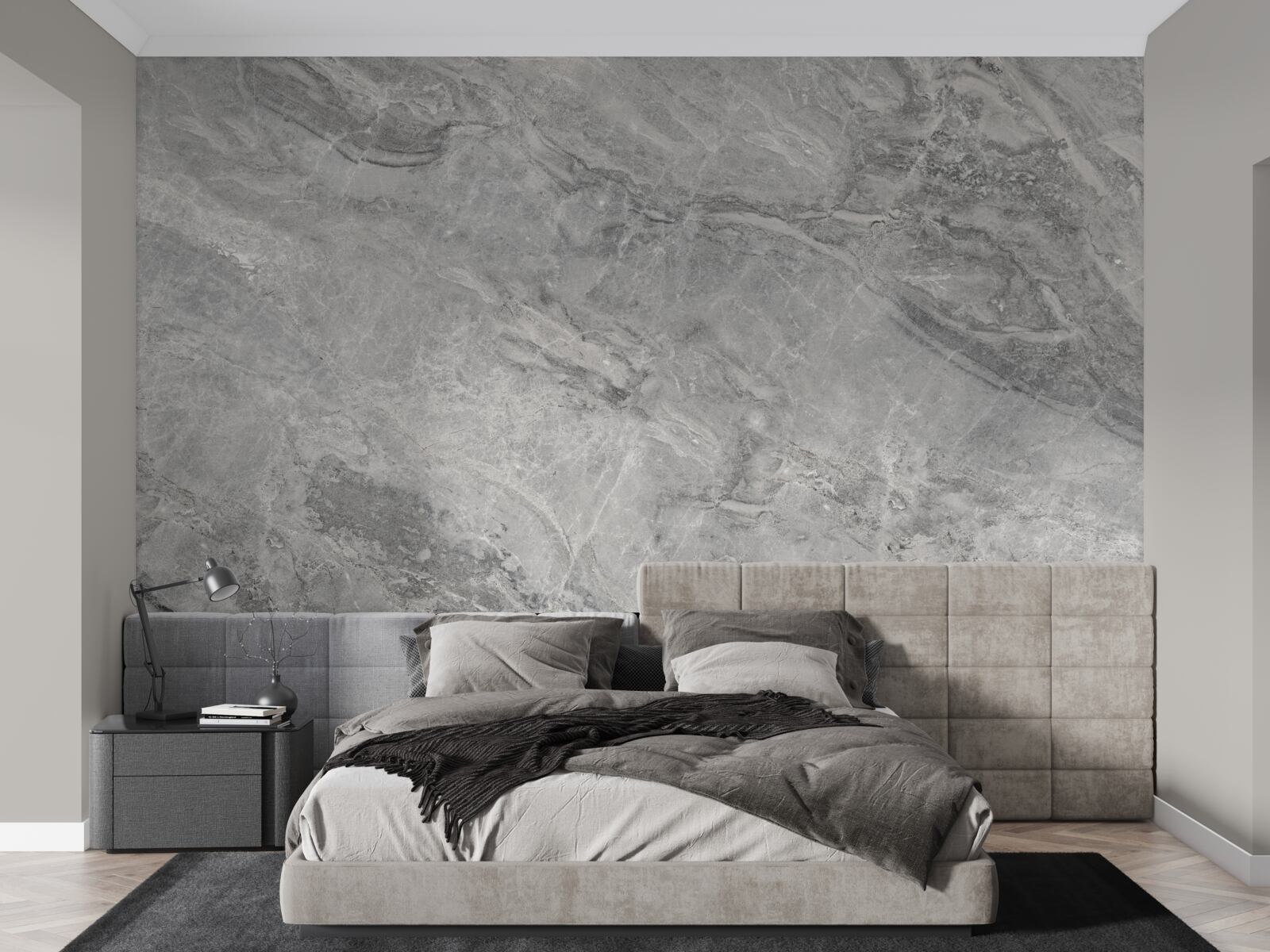 Fototapeta szare płytki porcelanowe z rozmytymi krawędziami