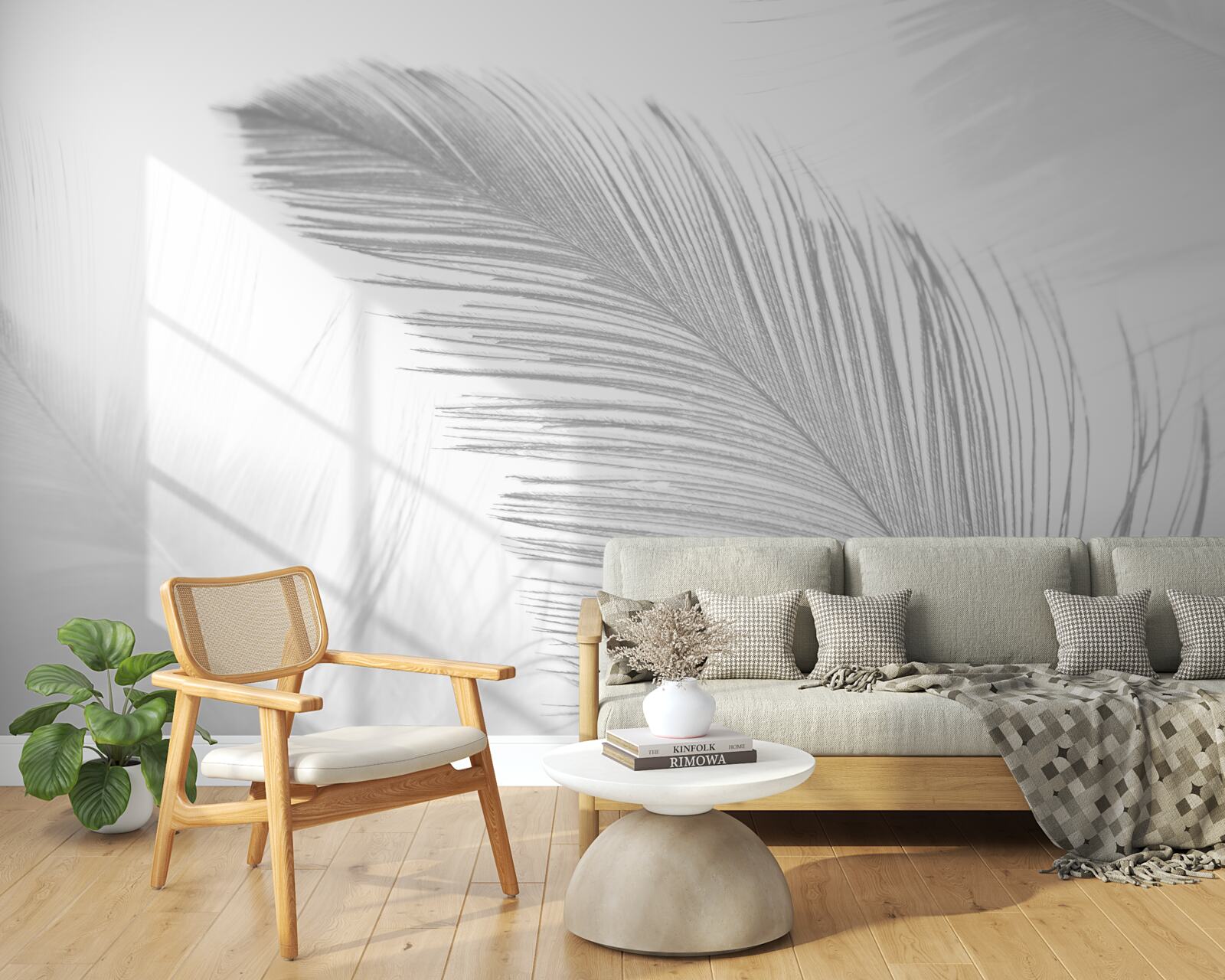 Fototapeta dwa duże jasne pióra