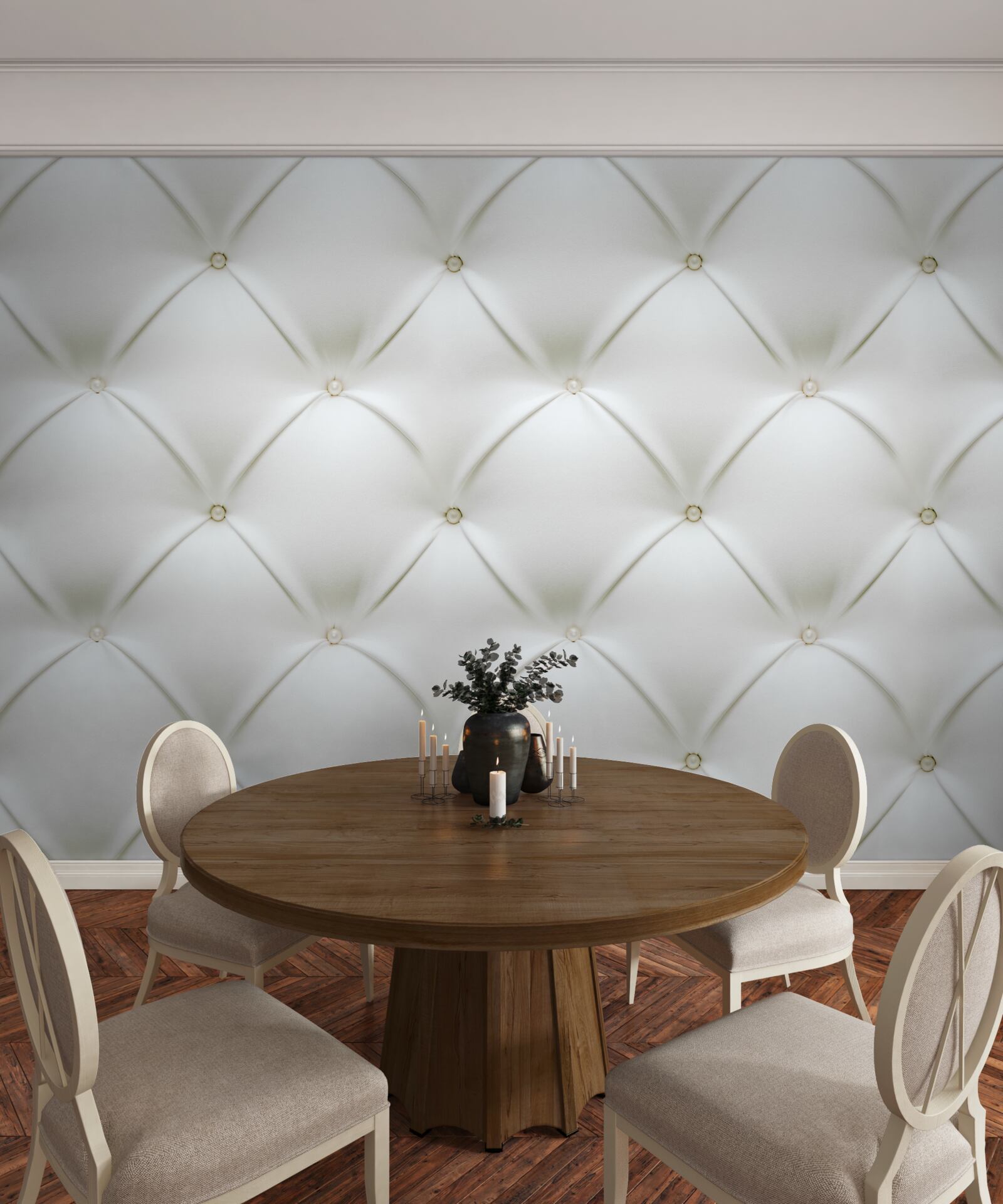 Fototapeta tekstura ze złotymi perłami w trójwymiarowym projekcie