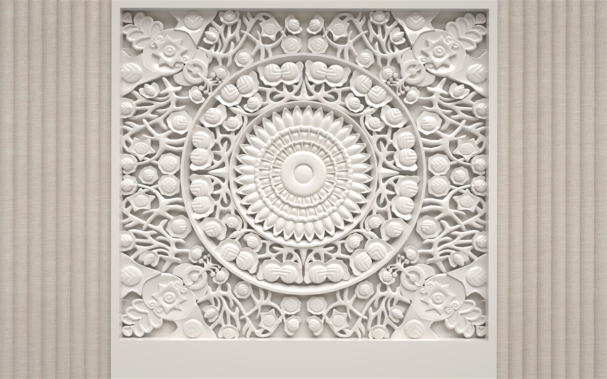 Fototapeta płaskorzeźba o objętości na szarym tle