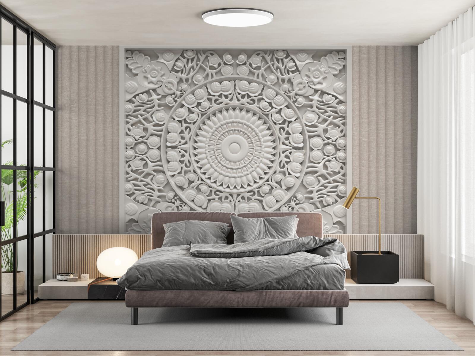 Fototapeta płaskorzeźba o objętości na szarym tle