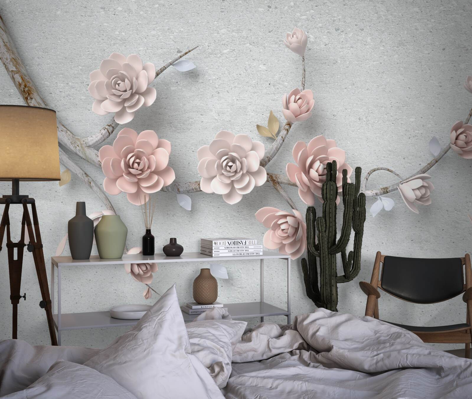 Fototapeta samodzielna gałąź z otwierającymi się pąkami