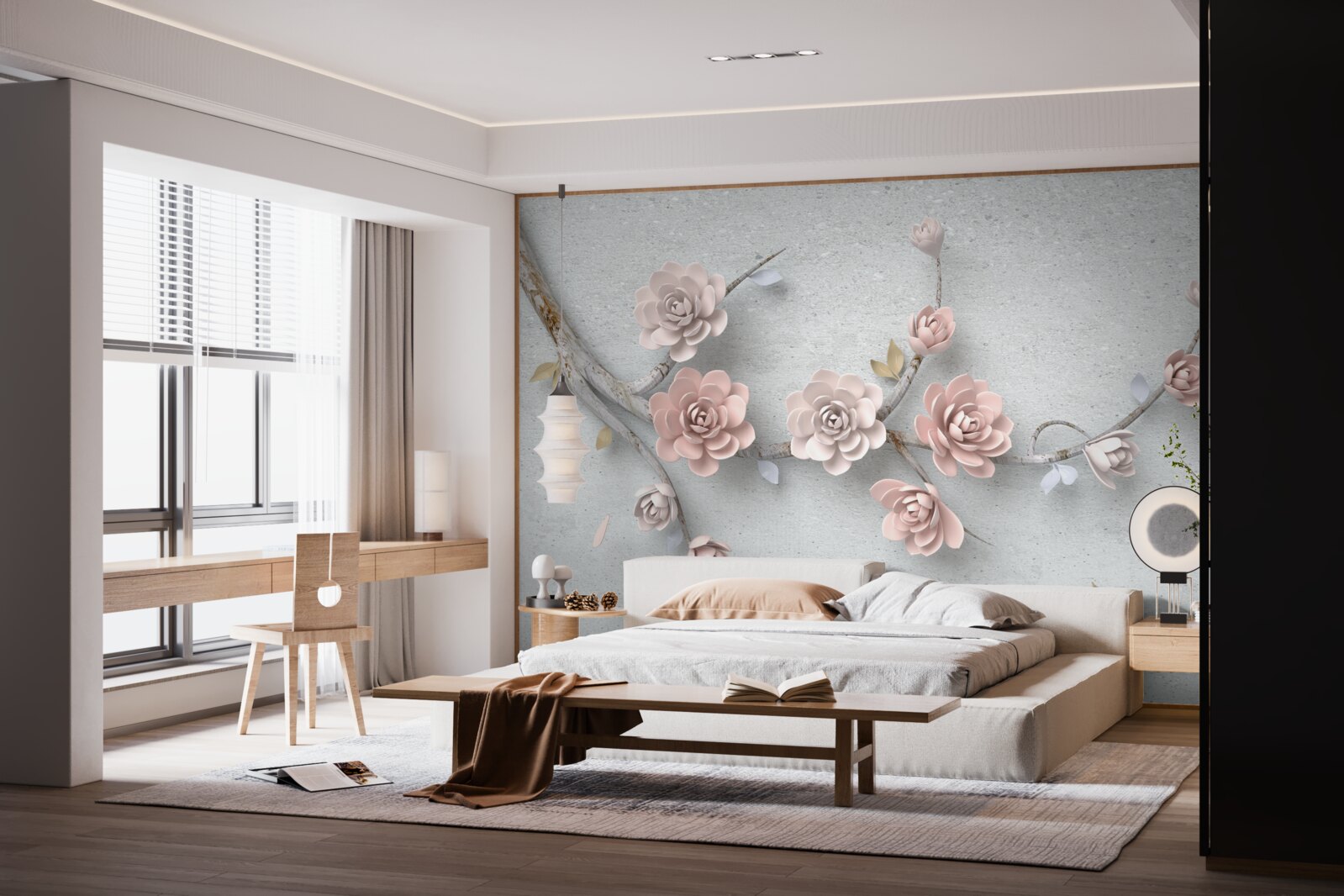 Fototapeta samodzielna gałąź z otwierającymi się pąkami