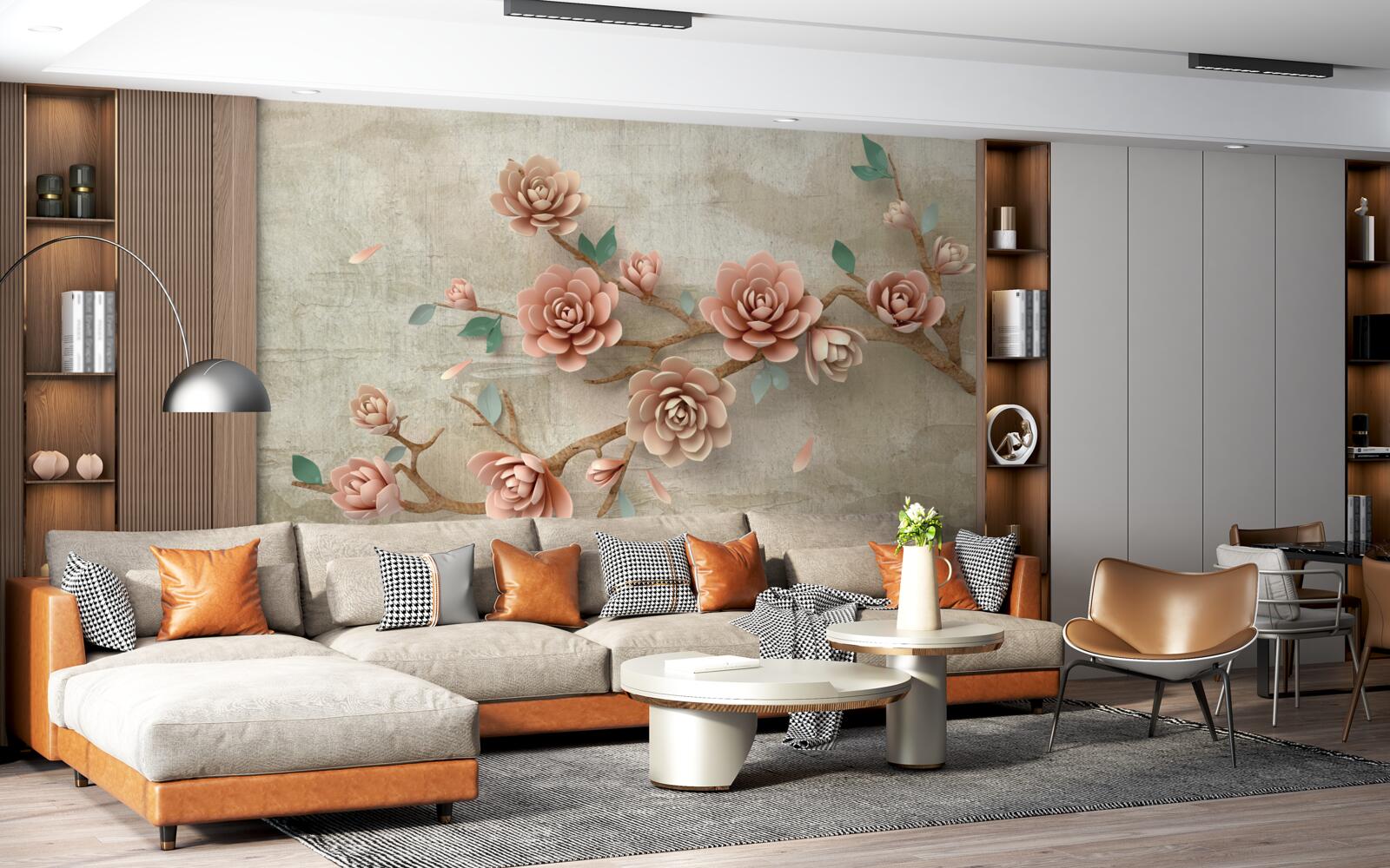 Fototapeta podczas deszczu na gałęziach pojawiają się brązowe pąki