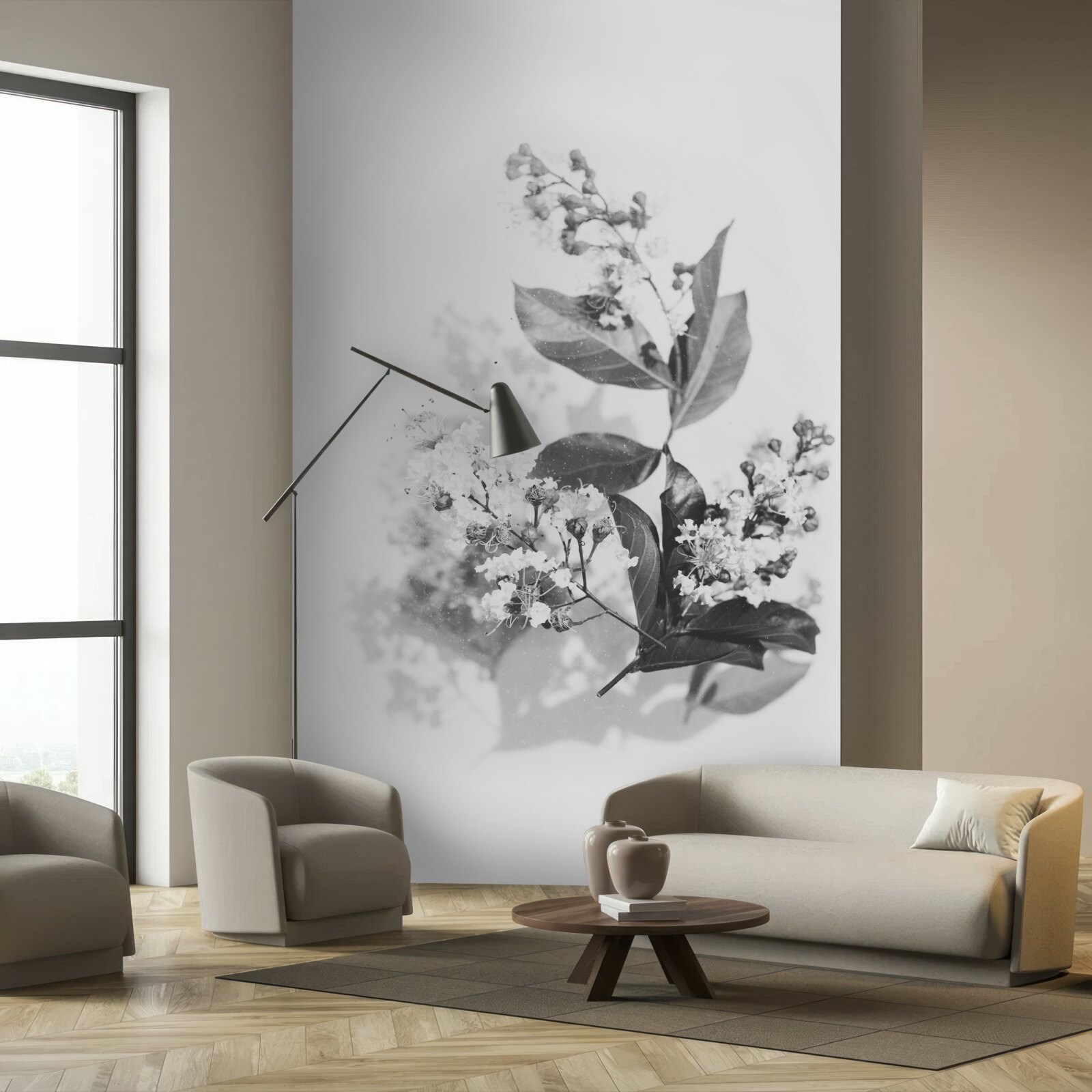 Fototapeta gałąź z pąkami kwiatowymi o szmaragdowej piękności