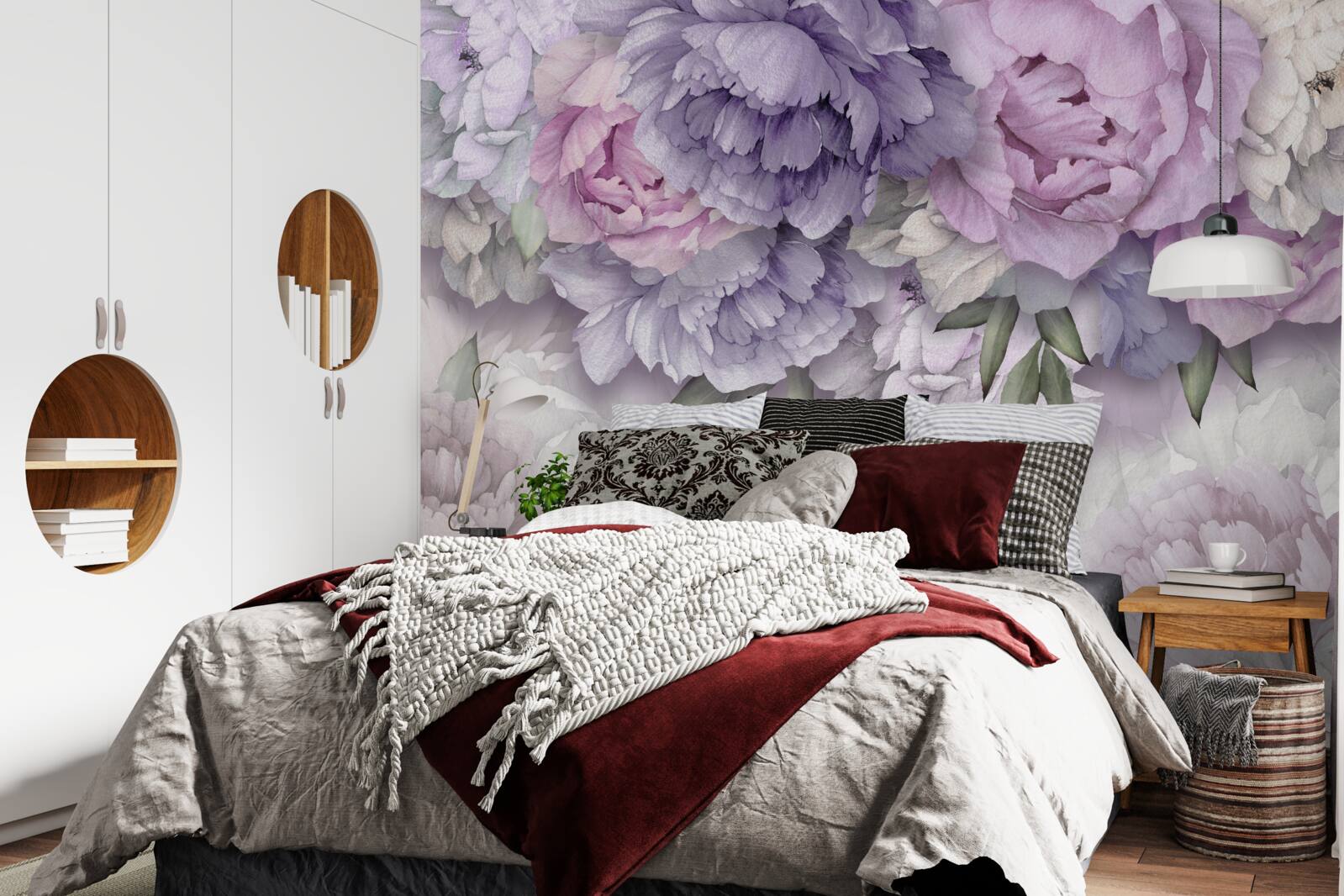 Fototapeta kwiaty o delikatnym liliowym odcieniu