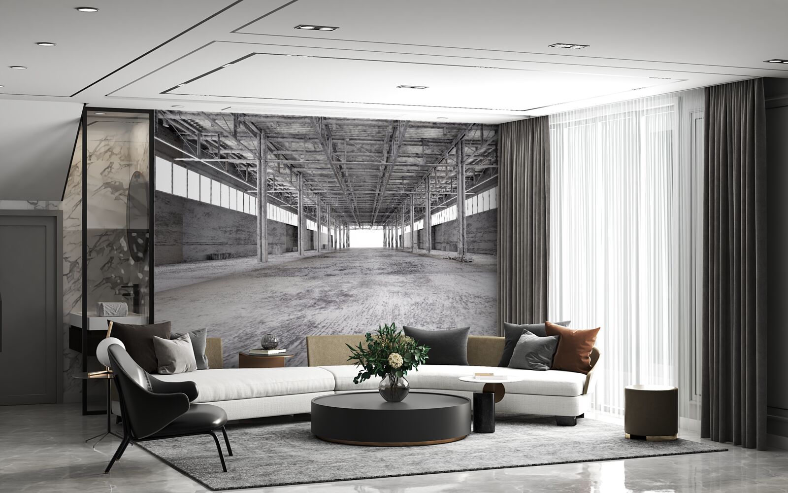 Fototapeta pracownia czarno-biała jest pusta