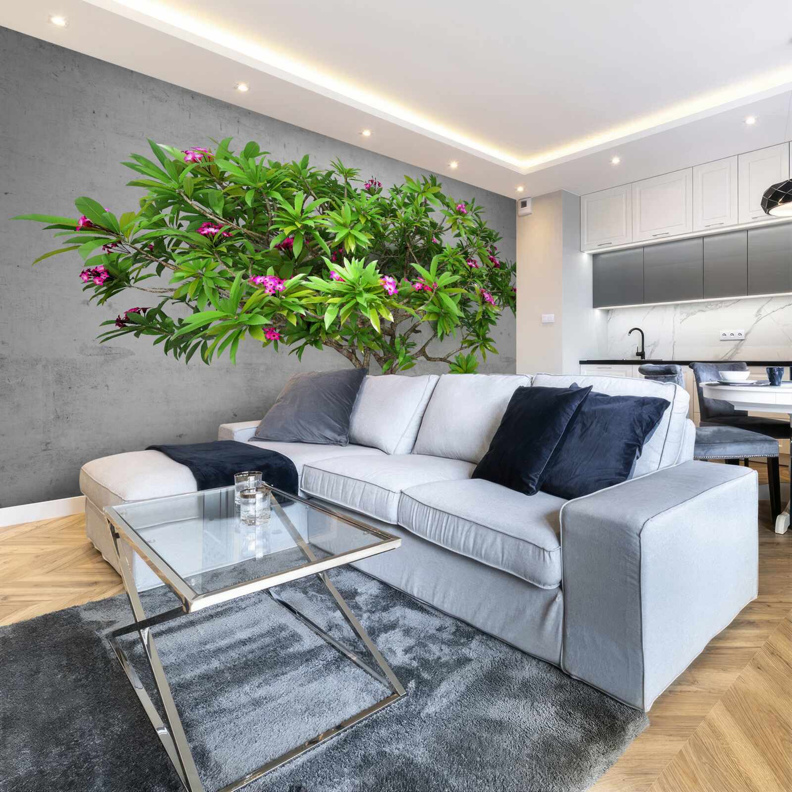 Fototapeta błysk zieleni na drzewie liściastym