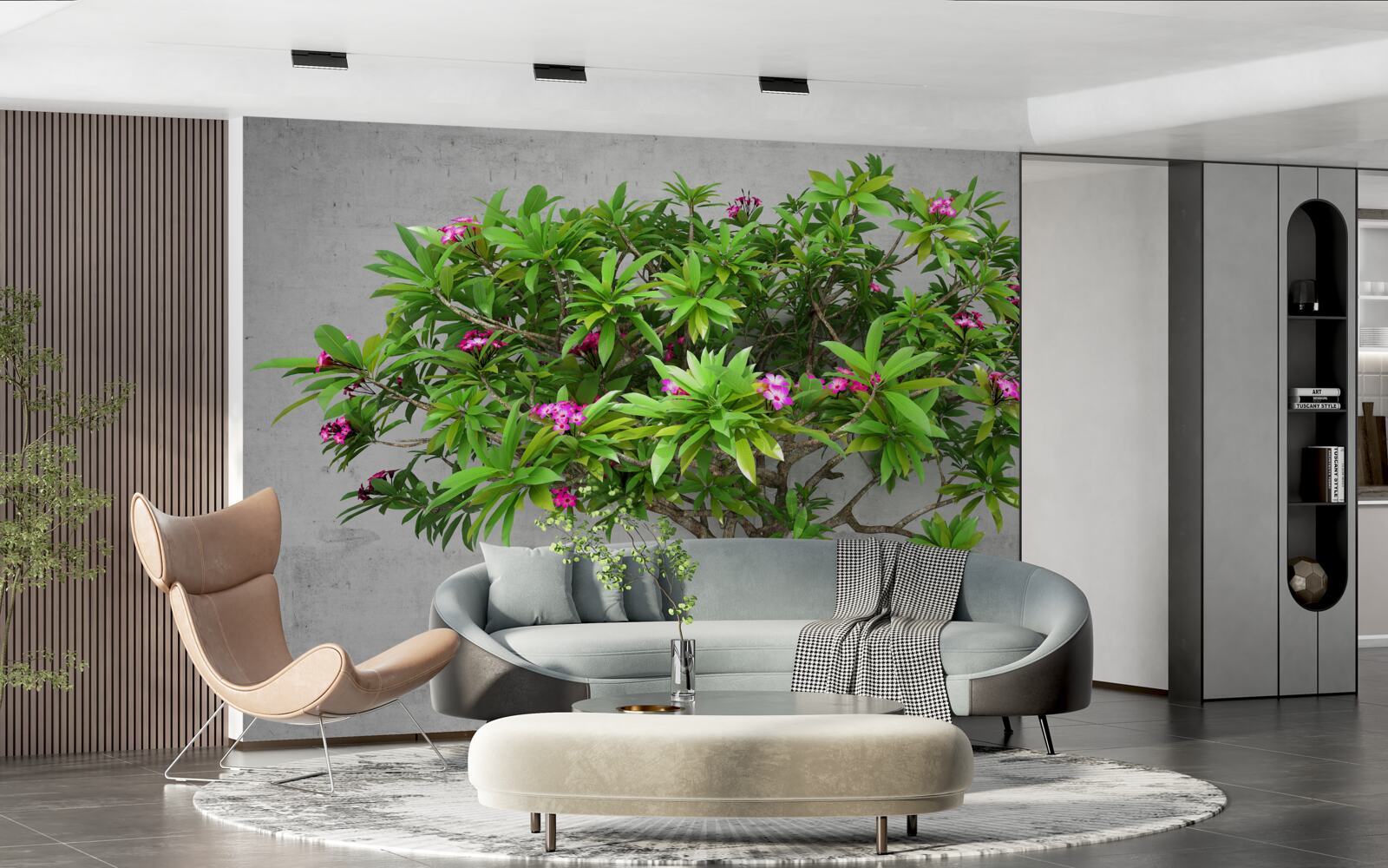 Fototapeta błysk zieleni na drzewie liściastym