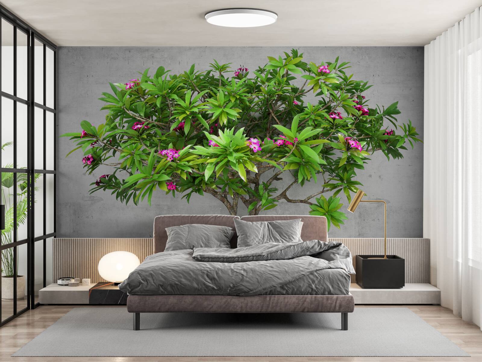 Fototapeta błysk zieleni na drzewie liściastym