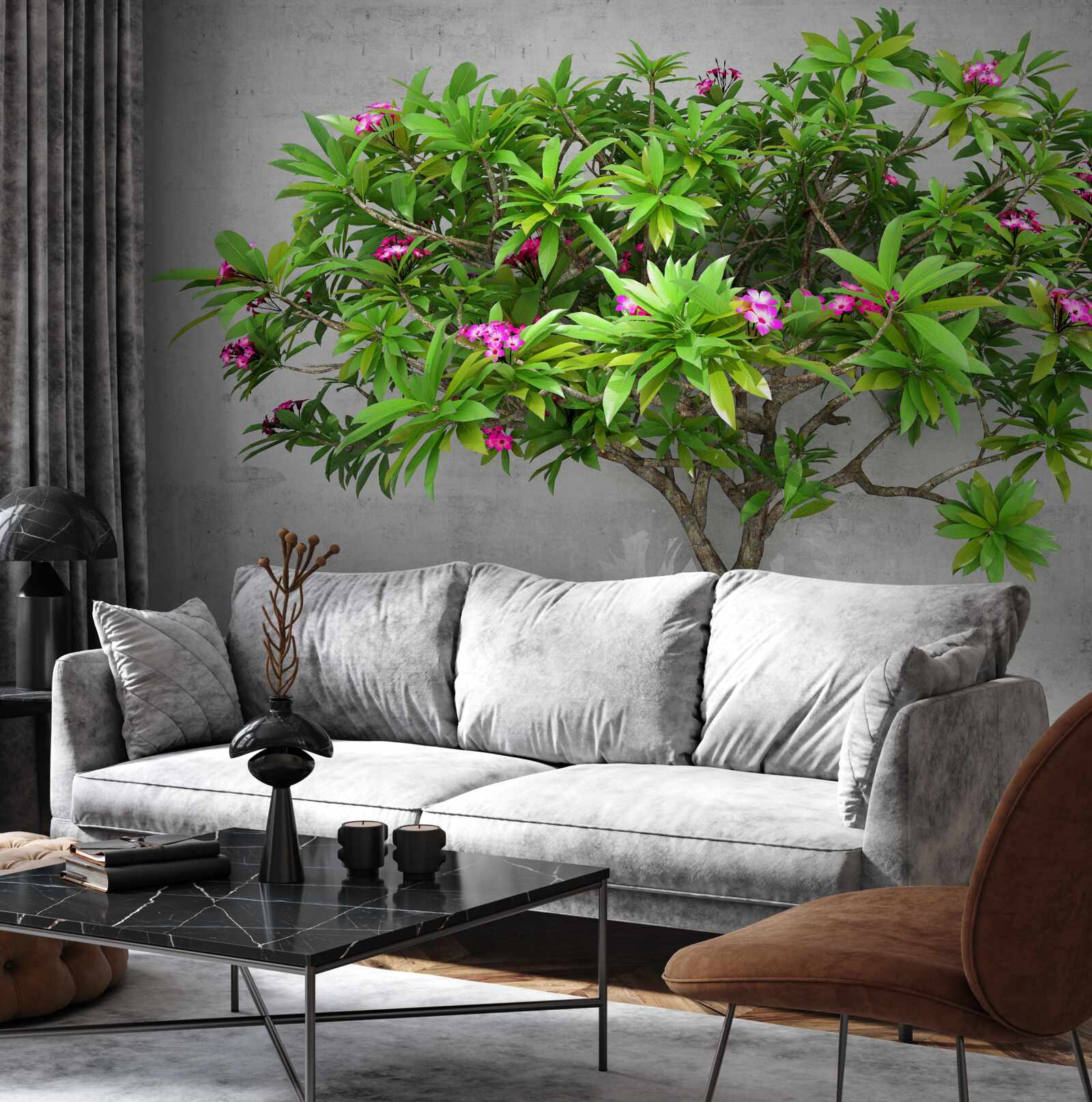 Fototapeta błysk zieleni na drzewie liściastym