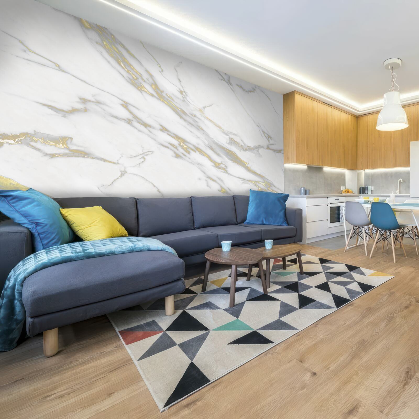 Fototapeta ciągłe wgłębienie na jasnym marmurze