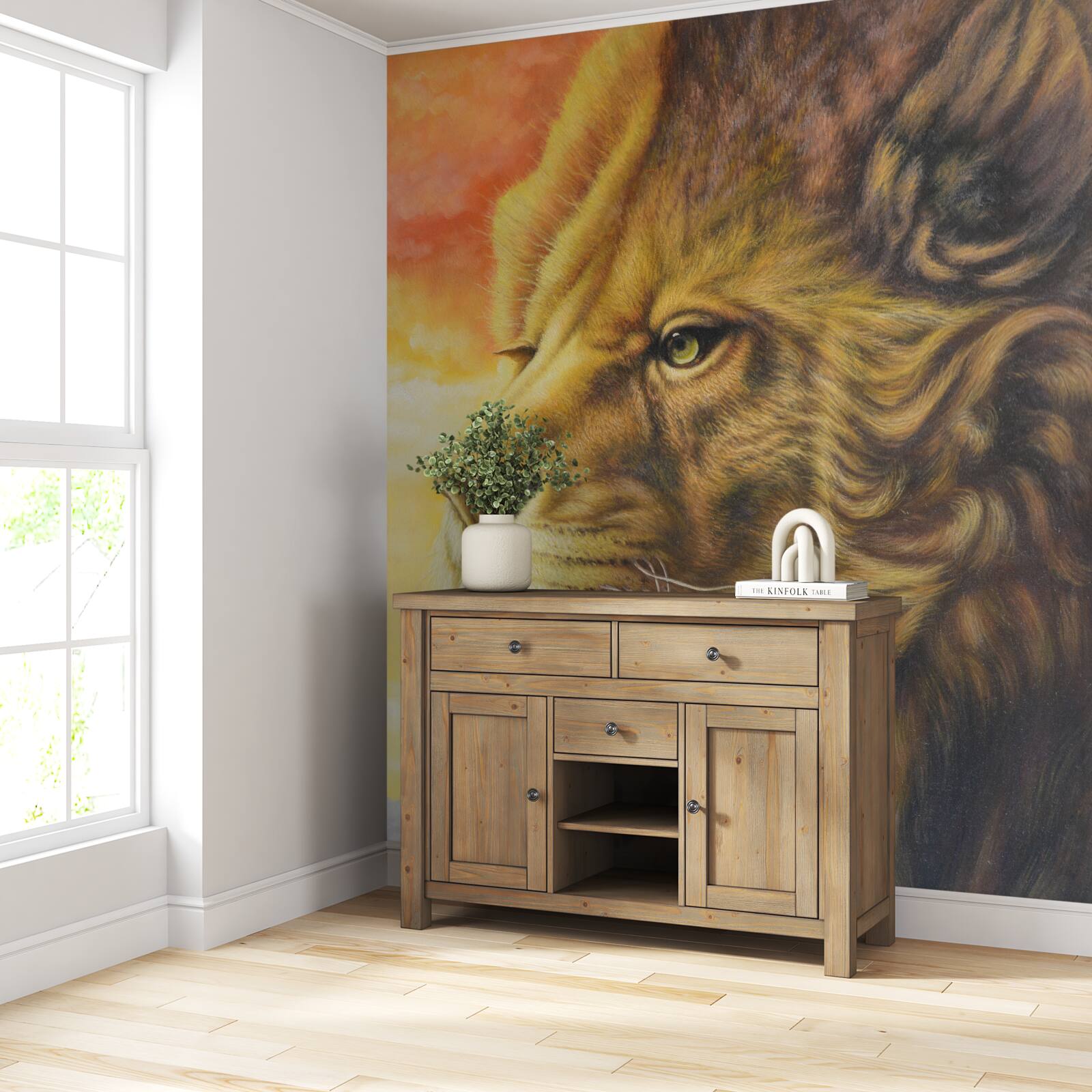 Fototapeta wspaniały wizerunek lwa