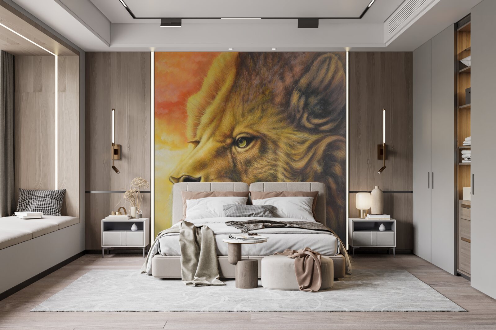 Fototapeta wspaniały wizerunek lwa