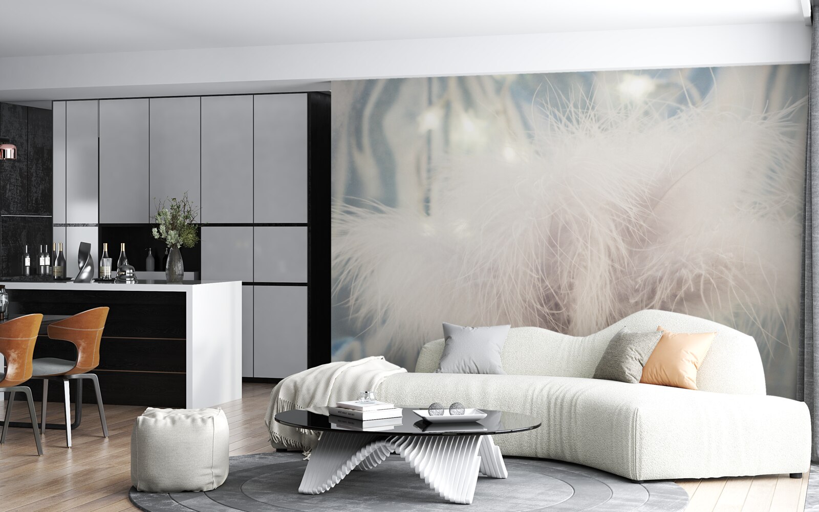 Fototapeta gęsty lekki puch