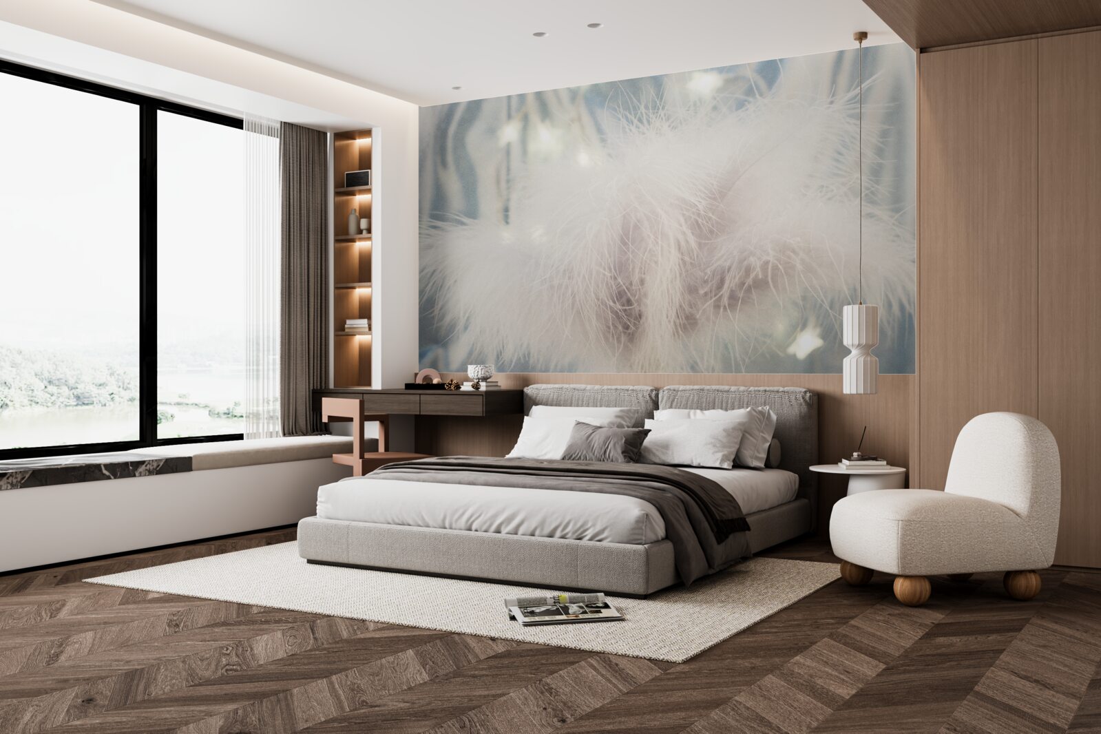 Fototapeta gęsty lekki puch