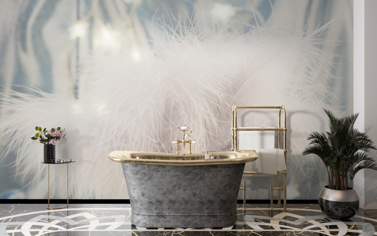 Fototapeta gęsty lekki puch