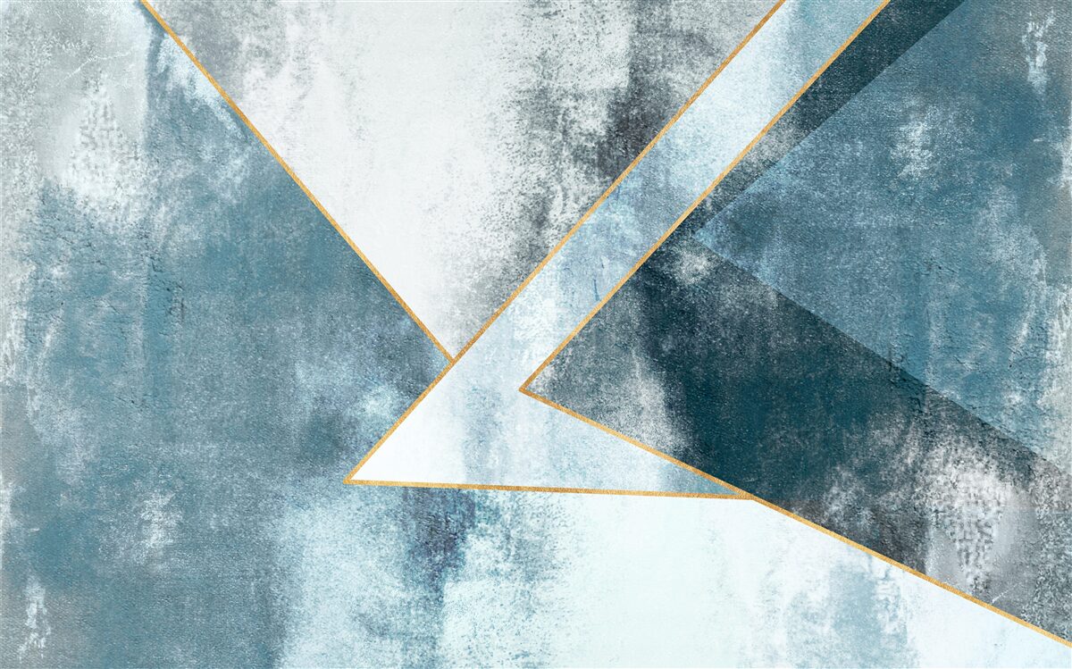 Fototapeta niebieski marmur ze złotymi krawędziami